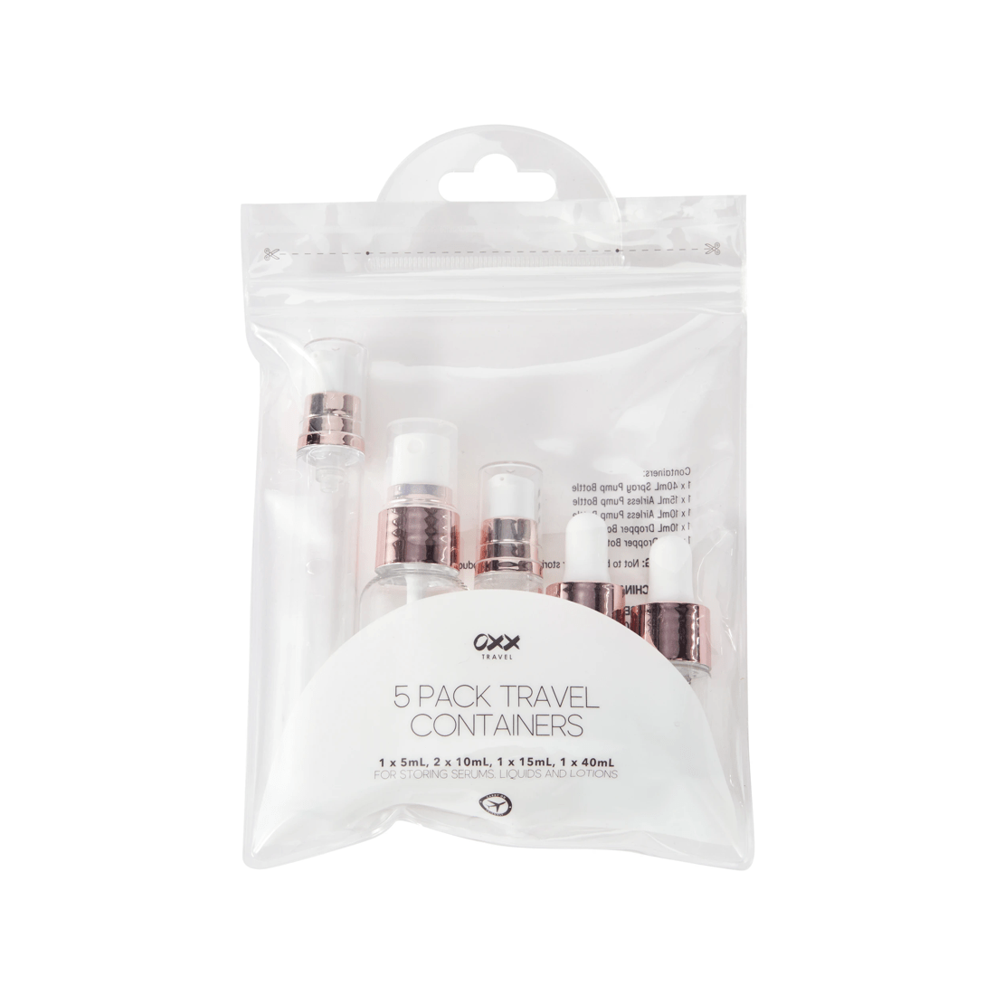 1 OXX Travel 5 Pack Travel Containers, 1 of 5