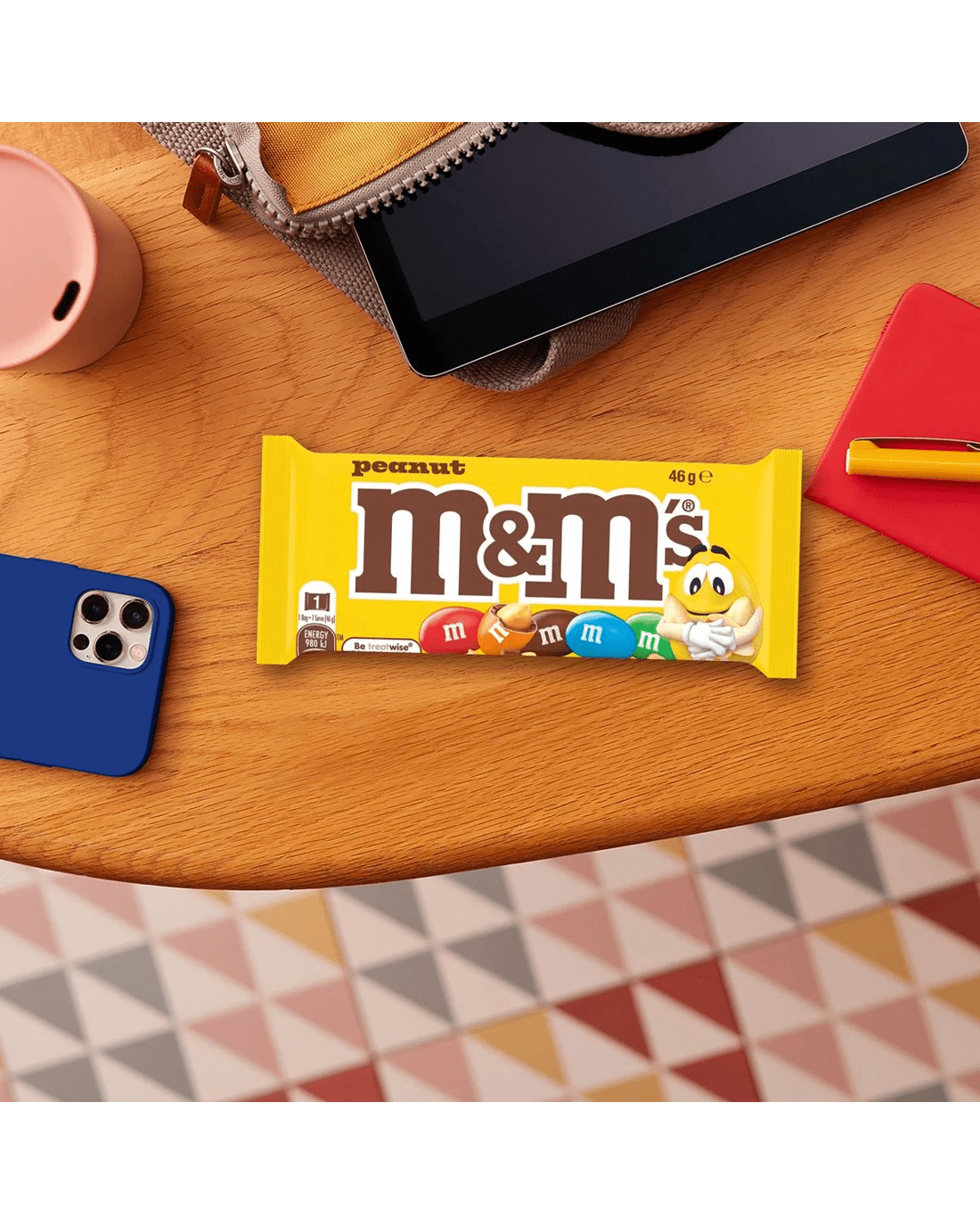 3 M&M's Peanut Milk Chocolate Singles Bag 46g, 3 of 6