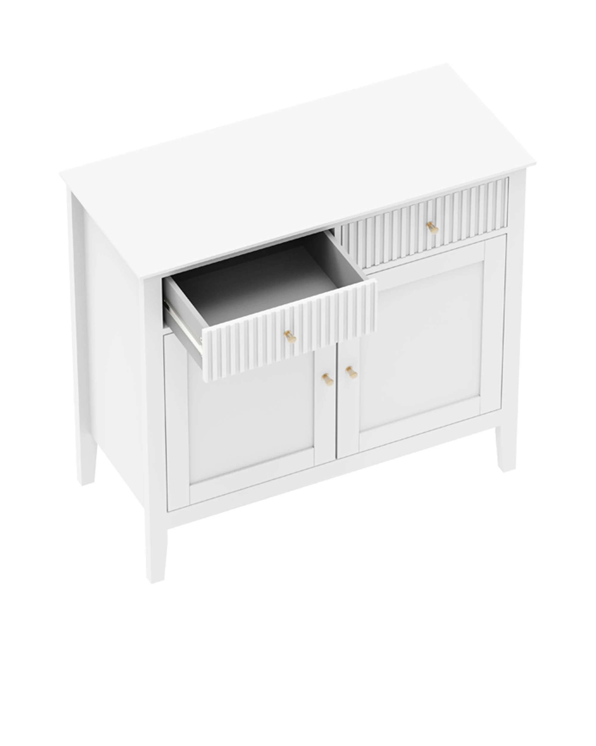 8 Alpine Bay Zara Fluted Buffet Cabinet 2 Door - White, 8 of 9