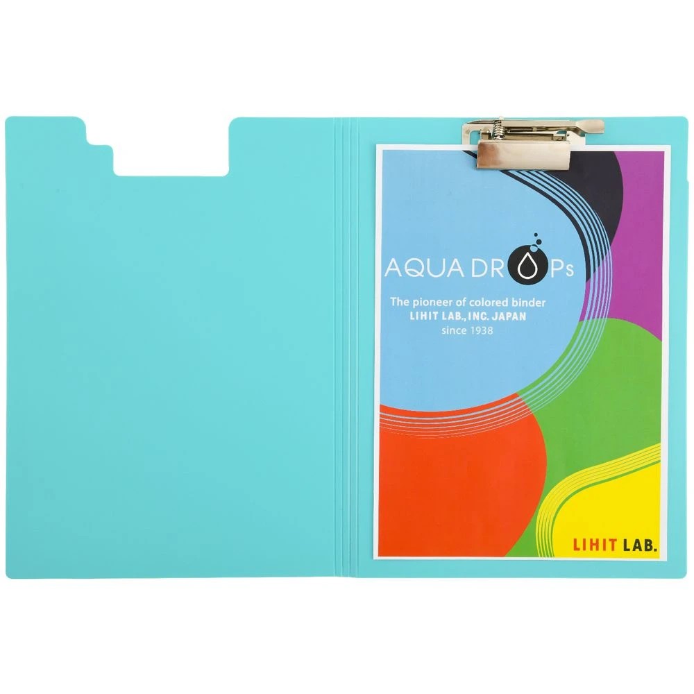 3 Aqua Drops Clipfolder A4 Vivid Teal, 3 of 4