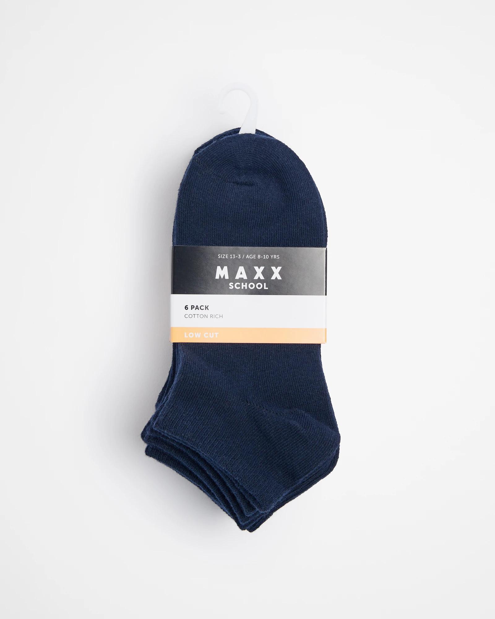 3 Kids School Low Cut Socks 6 Pack - Maxx NAVY BLUE, 3 of 3