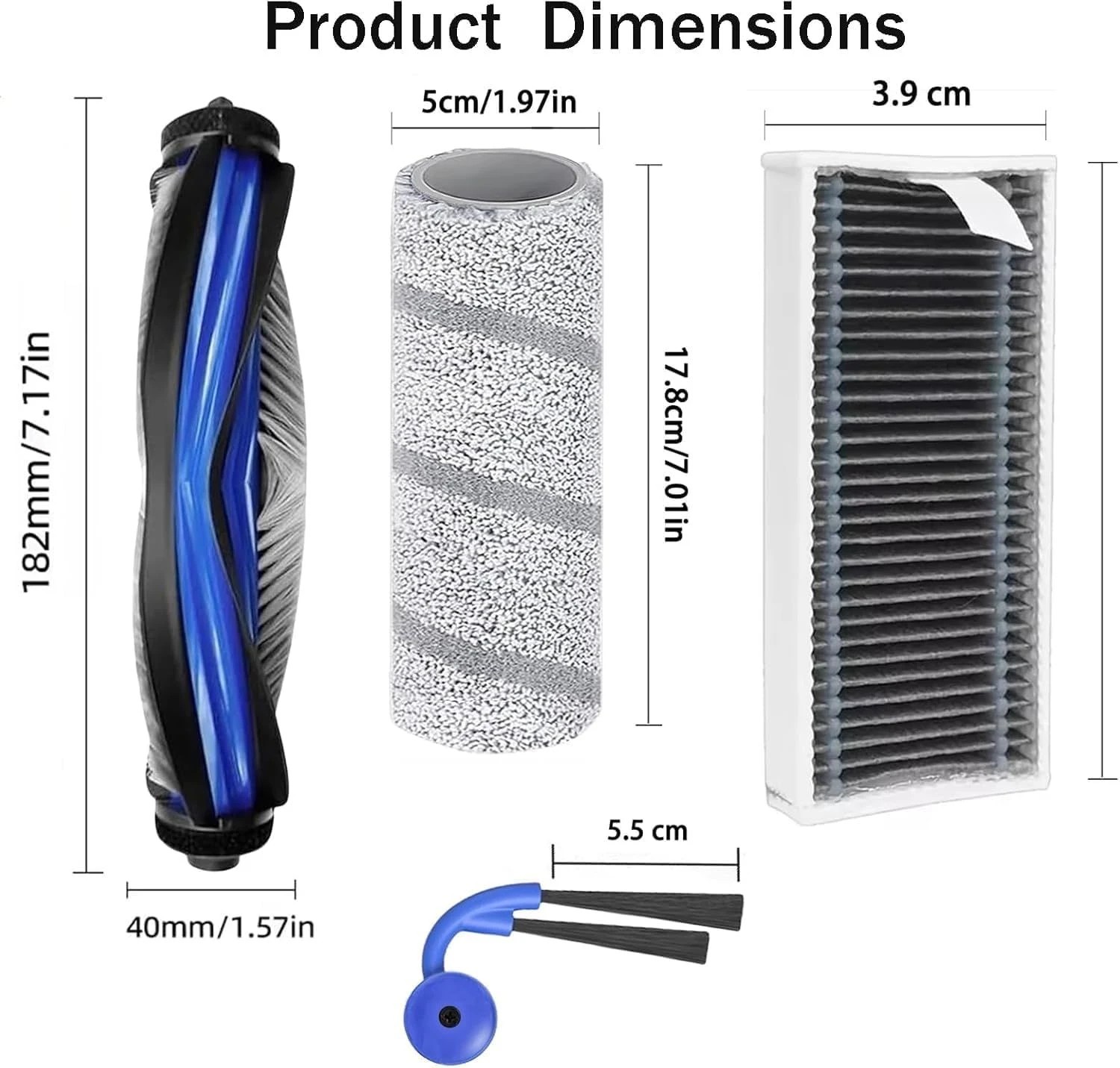 1 Hygieia Accessories Kit For Ecovacs Deebot X11 Series X11 OmniCyclone & X11 Pro Omni - Grey, 1 of 1