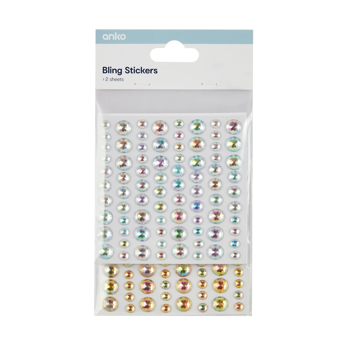 1 2 Sheets Bling Stickers - Metallic, 1 of 2