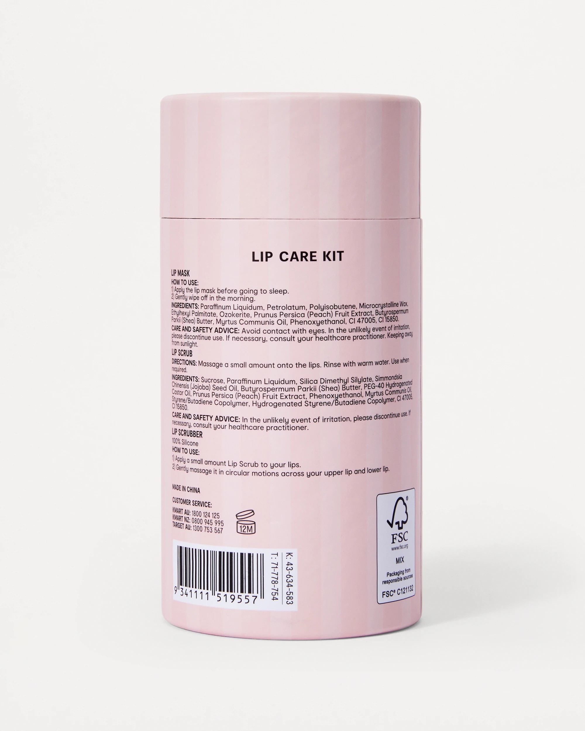 7 OXX Skincare Peach Bellini Lip Care Kit - Sparkling Peach Scented, 7 of 7