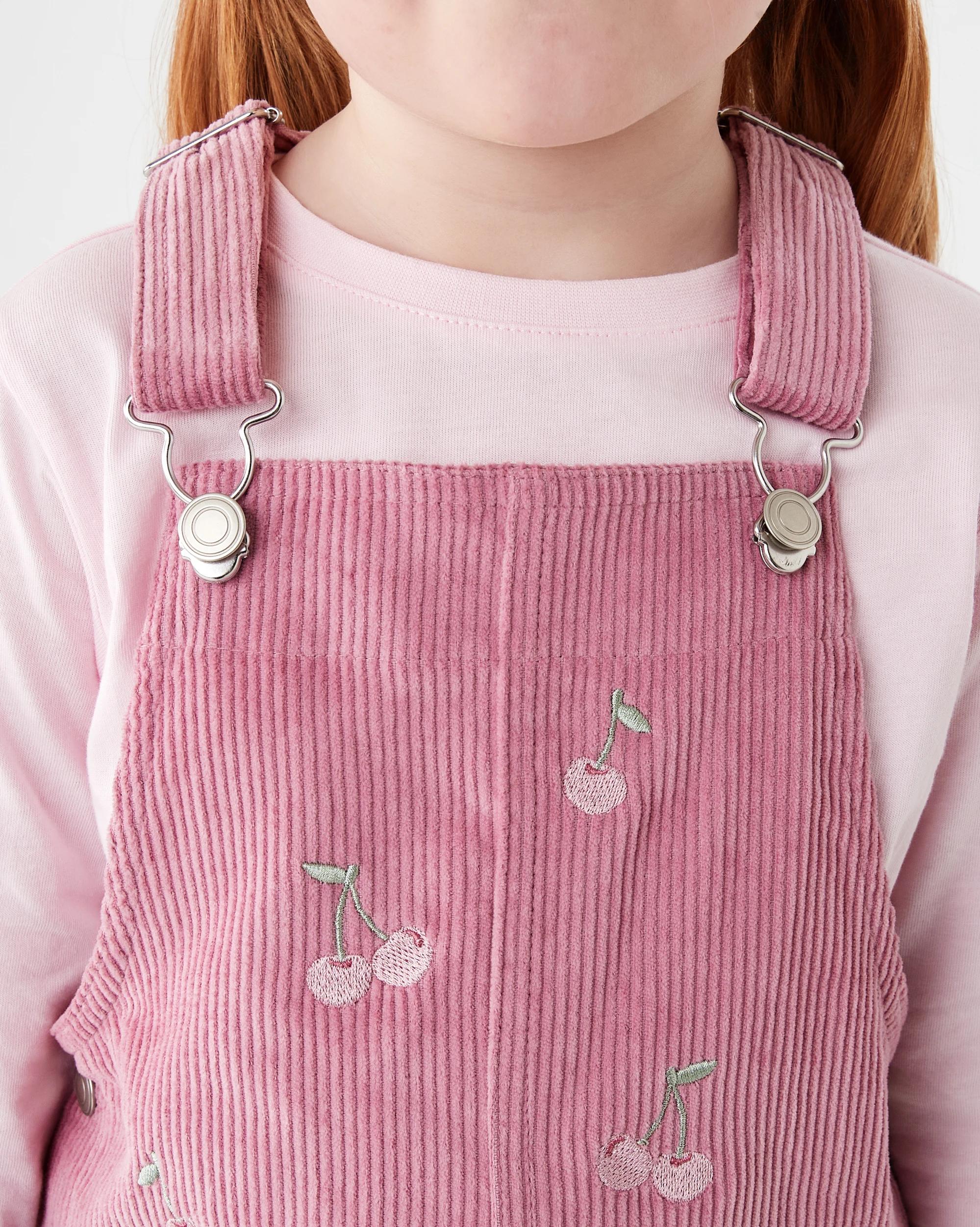 4 Pinafore Dress Set Pnk Cherry, 4 of 8