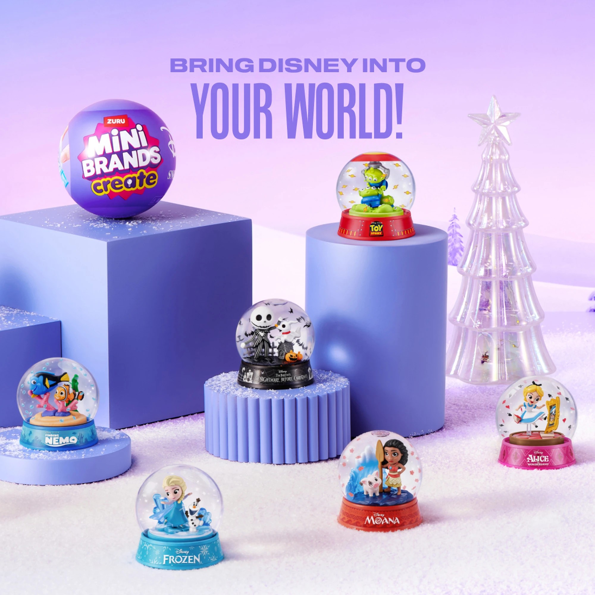 6 ZURU Mini Brands Create Disney Snow Globe Series 1 Capsule - Assorted, 6 of 8