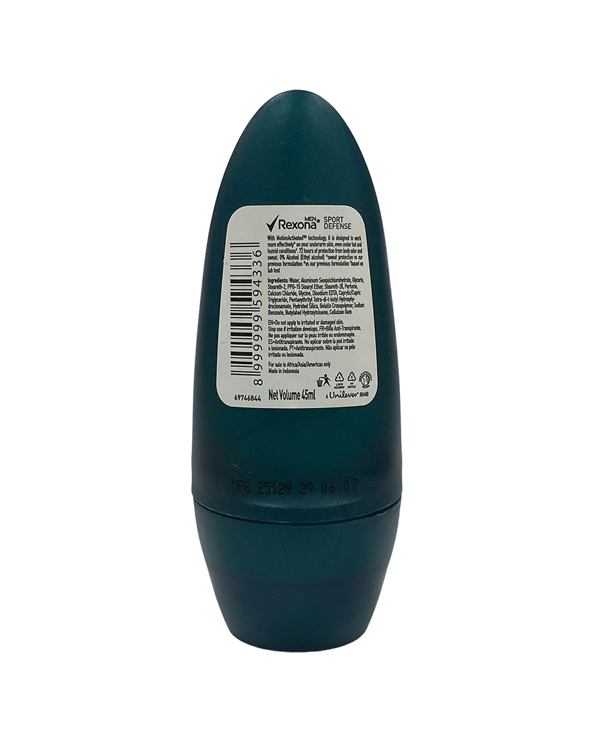 2 Rexona Sport Defence Anti-Perspirant Underarm Roll On Deodorant 45ml - Multi, 2 of 2