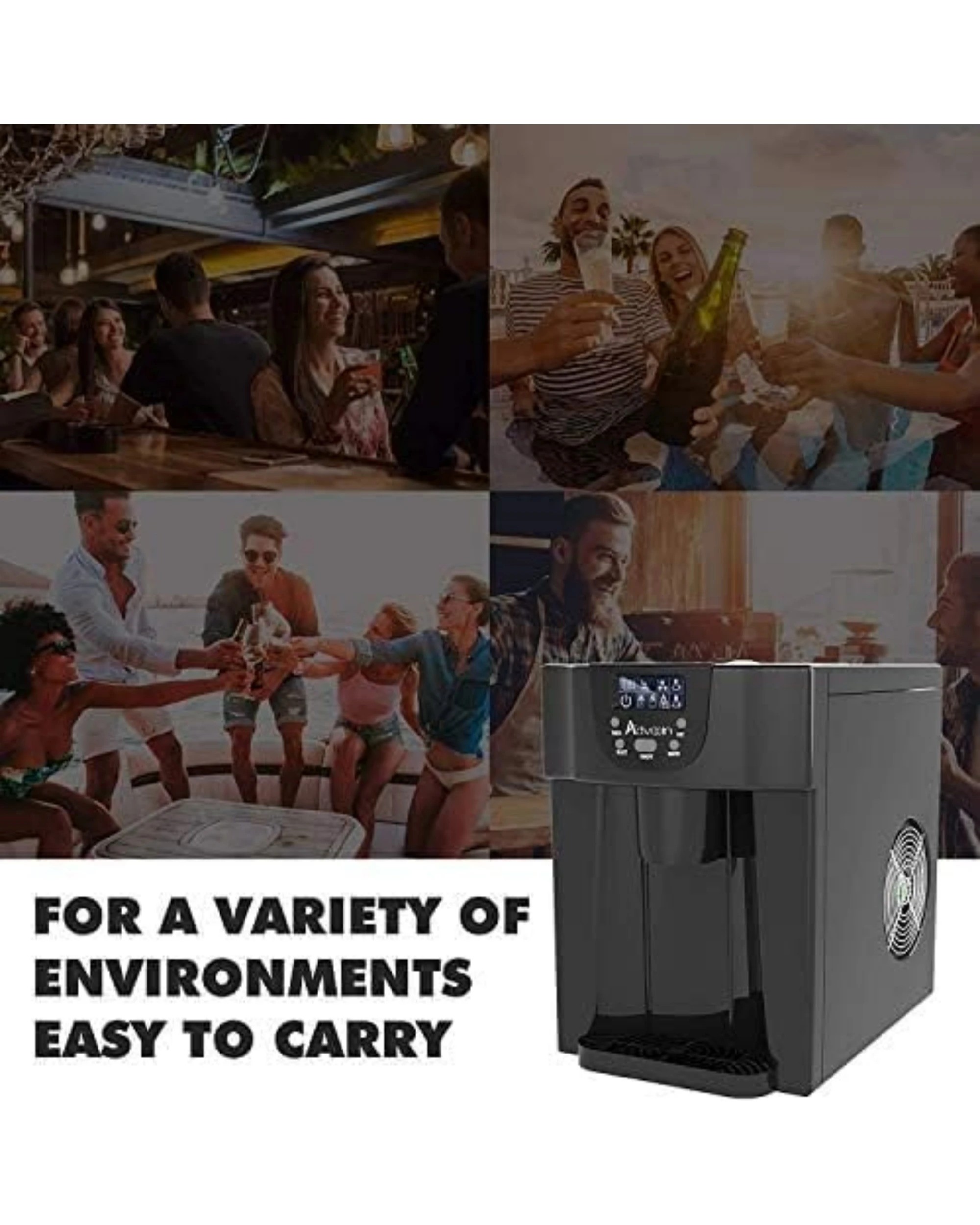 4 Advwin 2 in 1 Ice Cube Maker & Water Dispenser (Black), 4 of 8