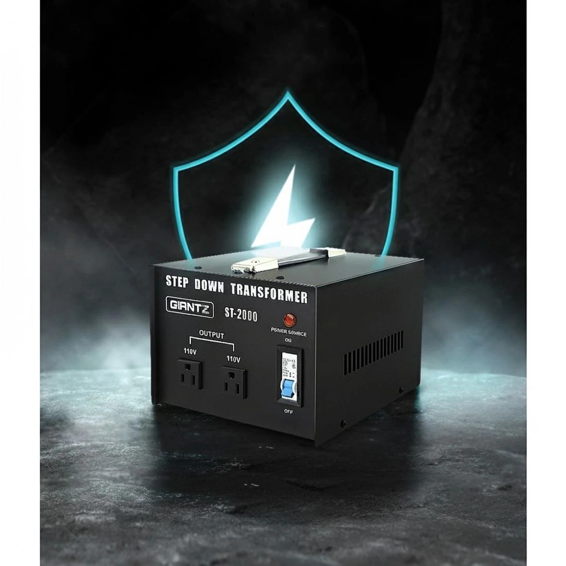 3 Giantz Step Down Transformer 2000W 240V TO 110V Stepdown Voltage Converter - Black, 3 of 4
