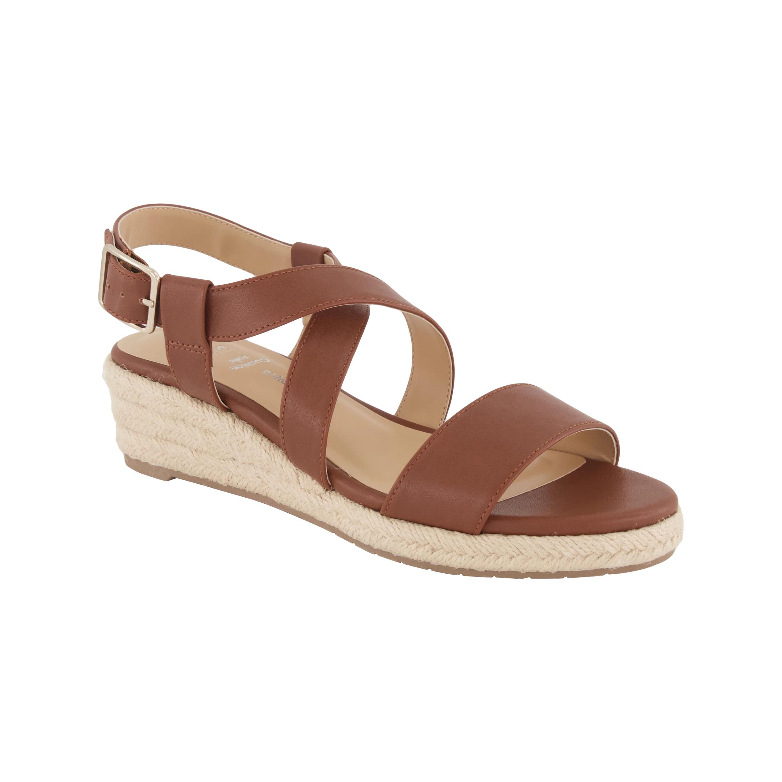 2 Low Espadrille Wedge Heels CARAMEL TAN, 2 of 5