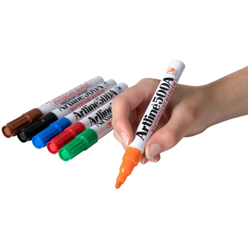 3 Artline 500A Whiteboard Markers Bullet Assorted 6 Pack, 3 of 3