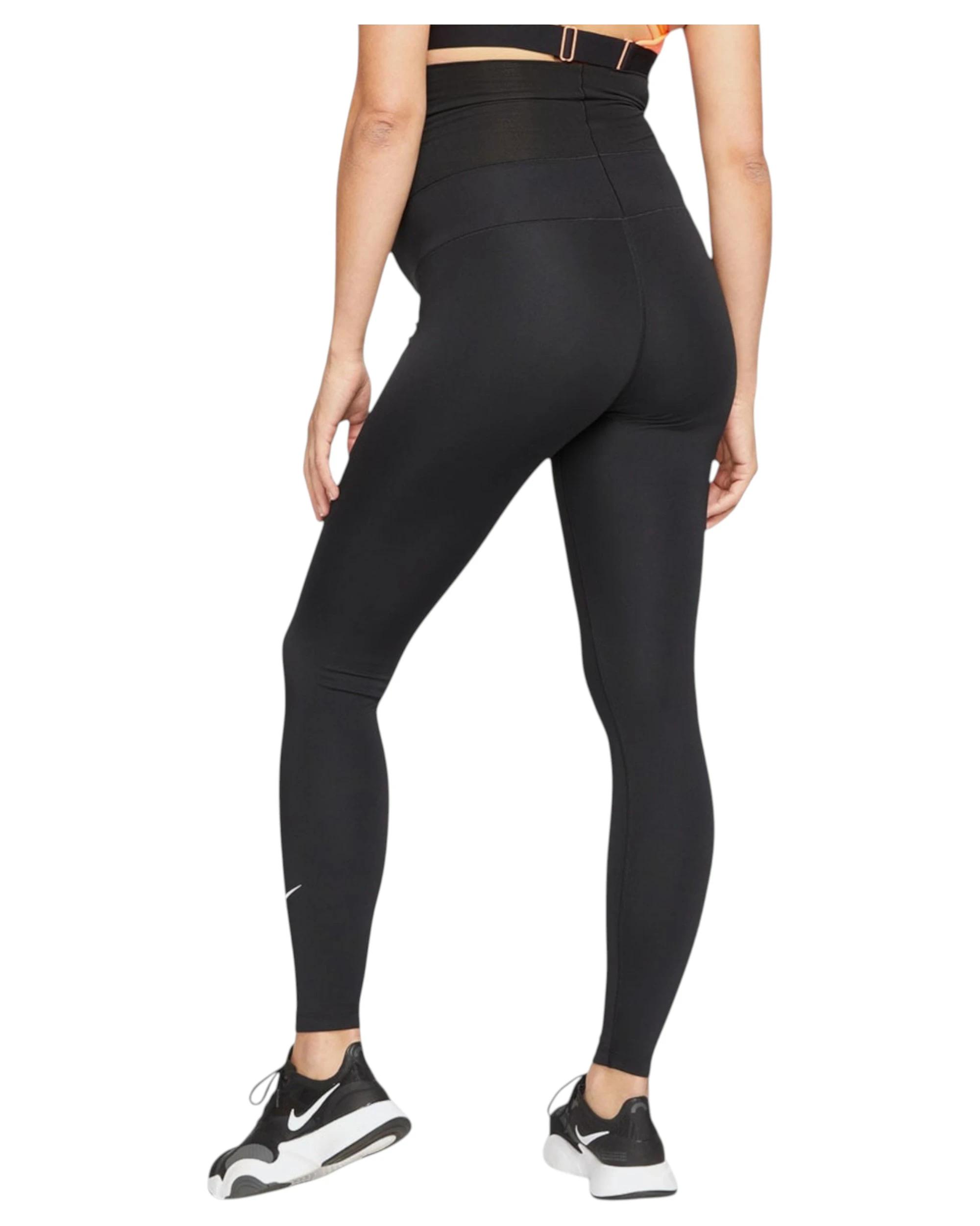 4 Nike Womens One High-Waisted Black Leggings (Maternity) BLACK, 4 of 5