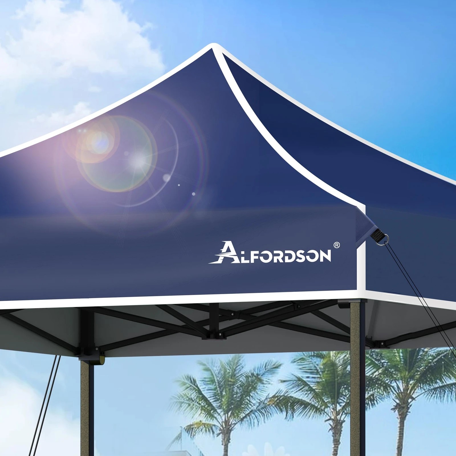 5 Alfordson Gazebo 3x3m Pop Up Marquee Canopy - Blue, 5 of 10