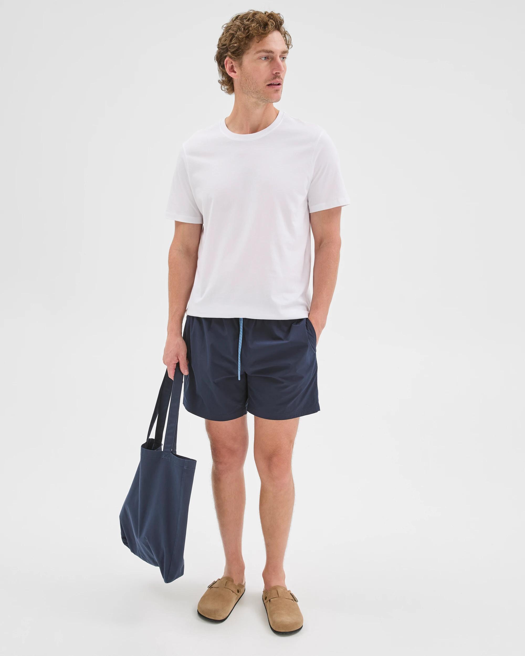 1 Target Man Elastic Waistband Bondi Shorts NAVY, 1 of 5