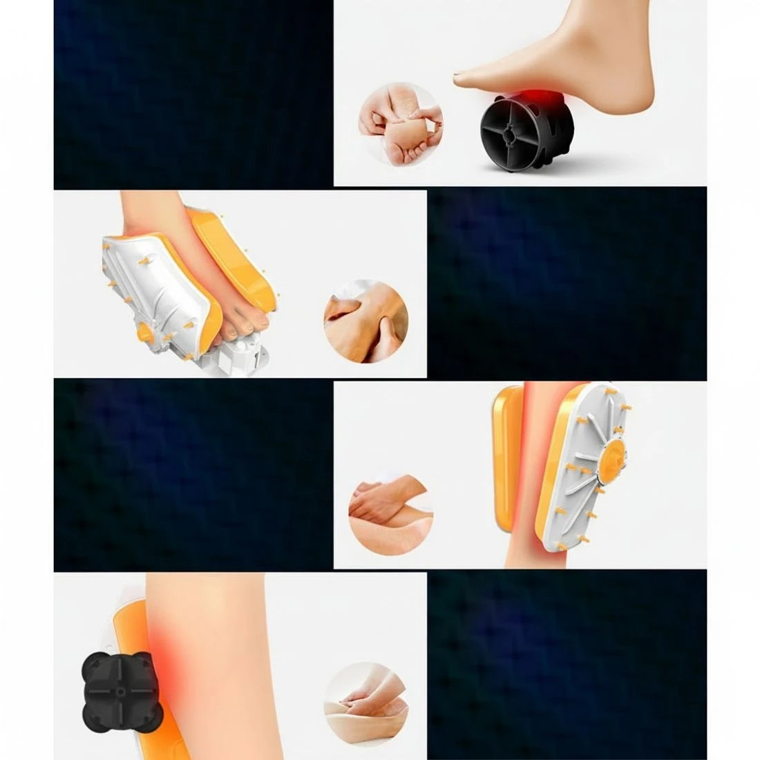 4 Livemor Foot Massager Massagers Shiatsu Electric Roller Ankle Calf Leg Kneading - Black, 4 of 8