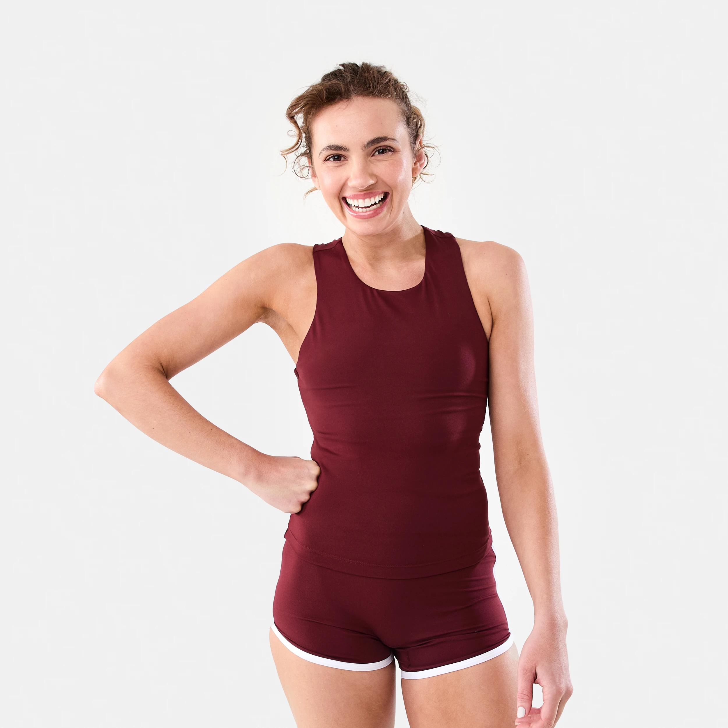 7 Active Womens Scoop Tank BURGUNDY CHERRY, 7 of 7