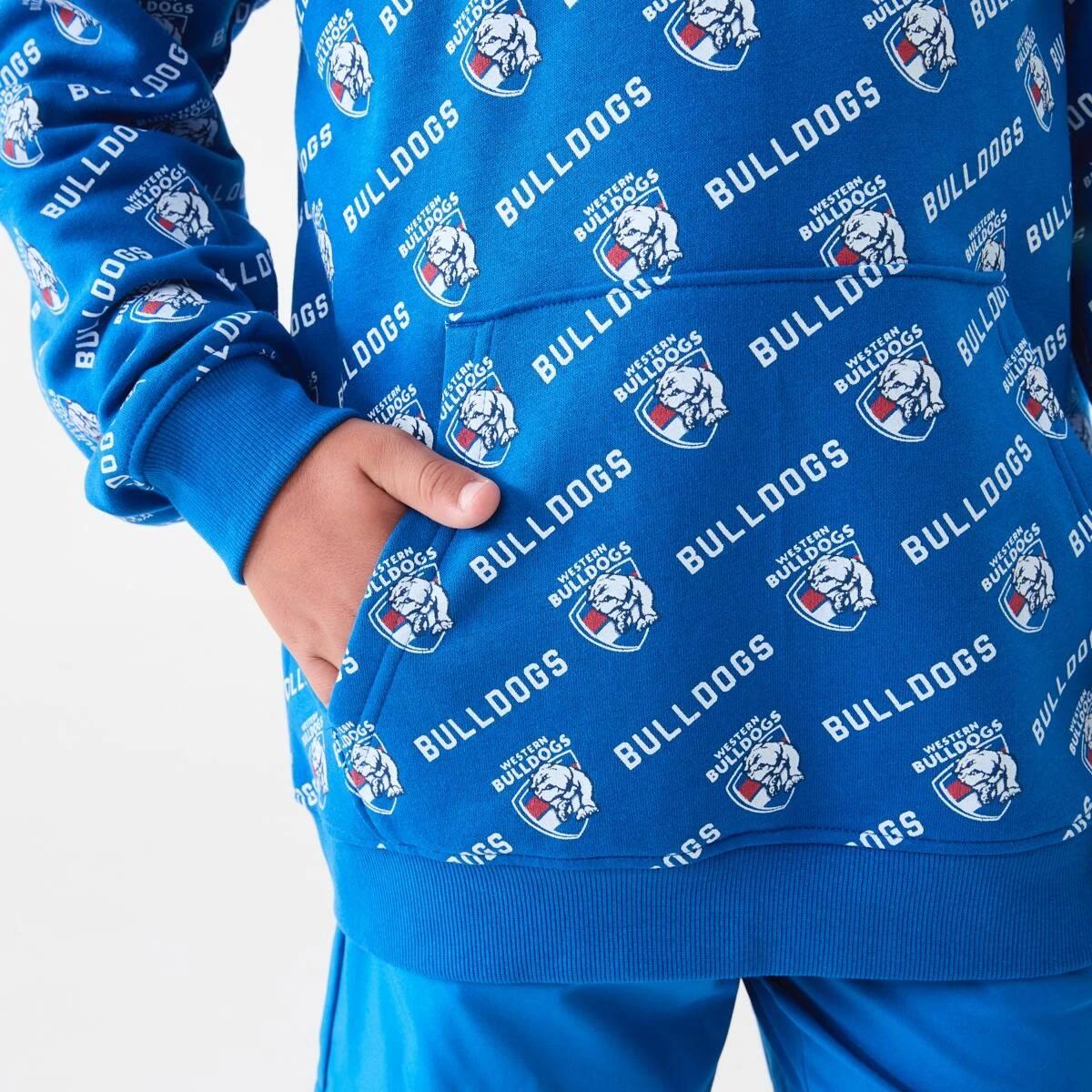 7 Official AFL Kids All Over Print Hoodie Bulldogs, 7 of 9