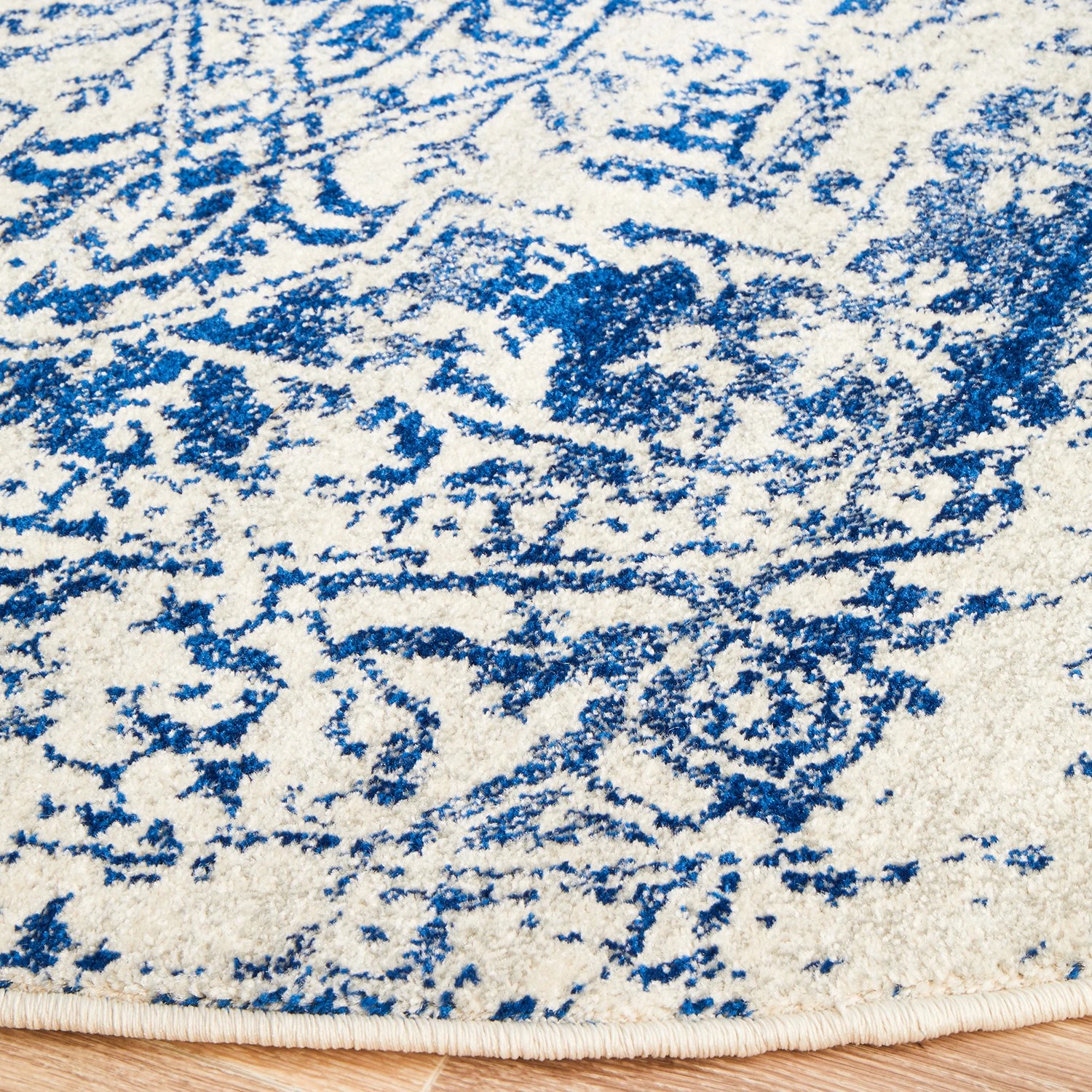 5 Common Ground Rugs Encore 253 150x150cm Round - Small Pet Friendly Rug - Blue, 5 of 7