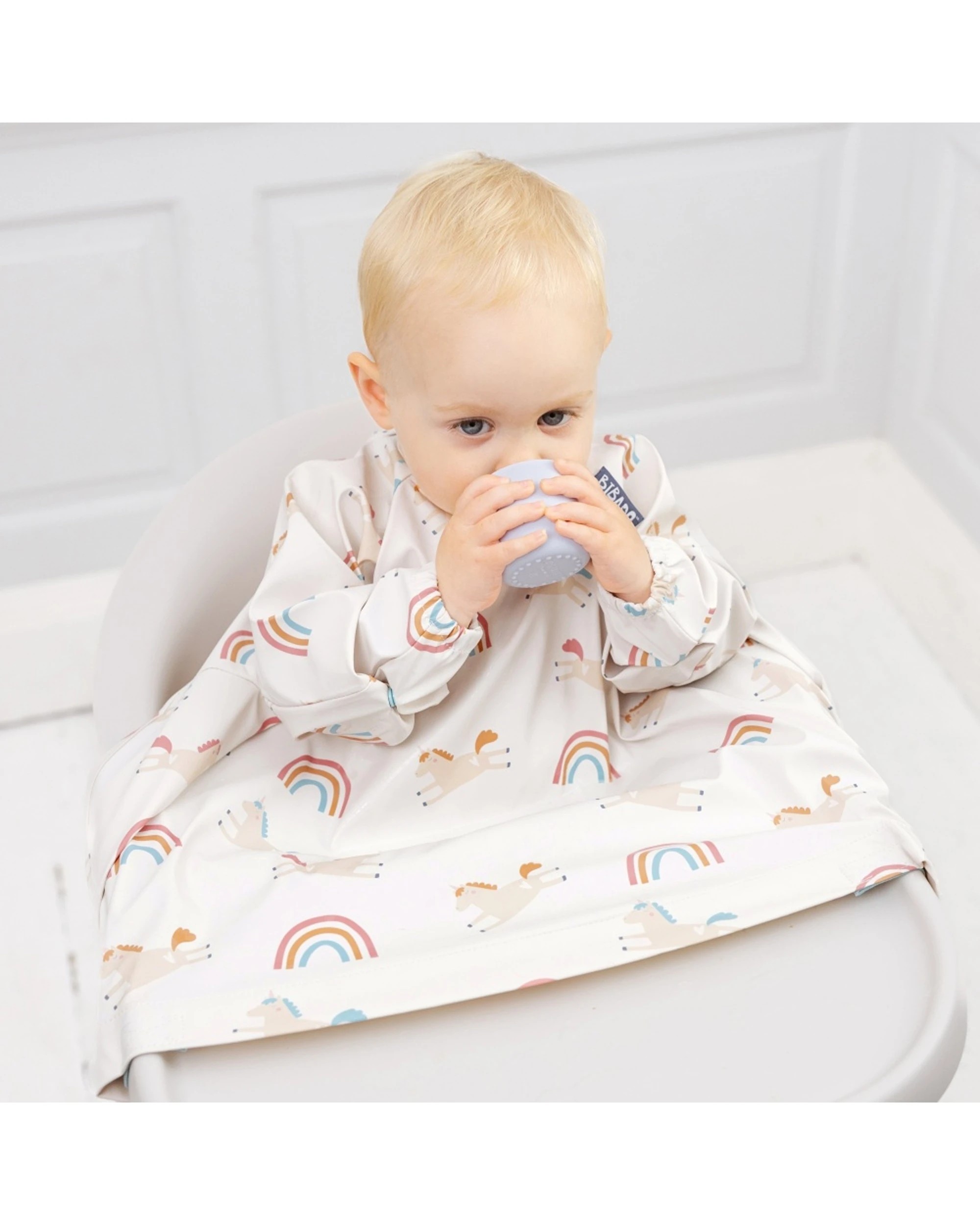 2 Bibado Long Sleeve Waterproof Baby Toddler Weaning Coverall Bib Fairytale Foodies - Multi, 2 of 2