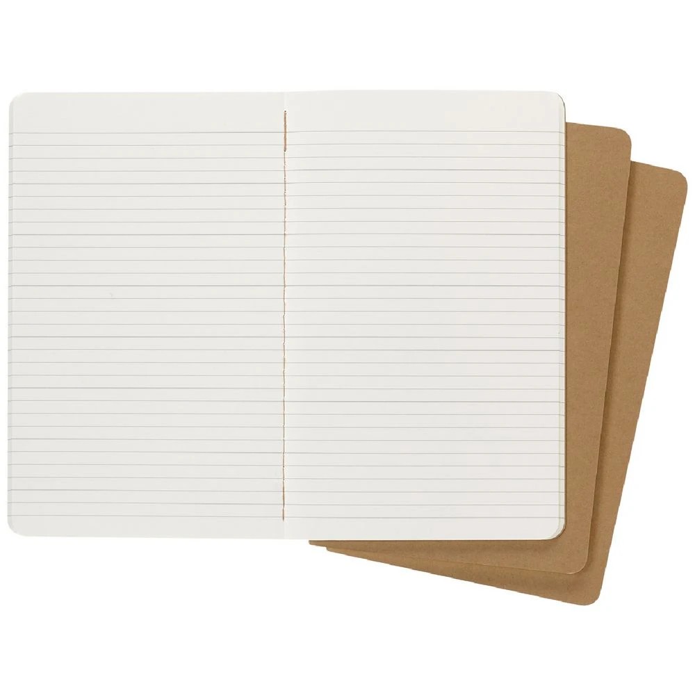 3 Moleskine Cahier Ruled Notebooks Large Kraft 3 Pack, 3 of 5