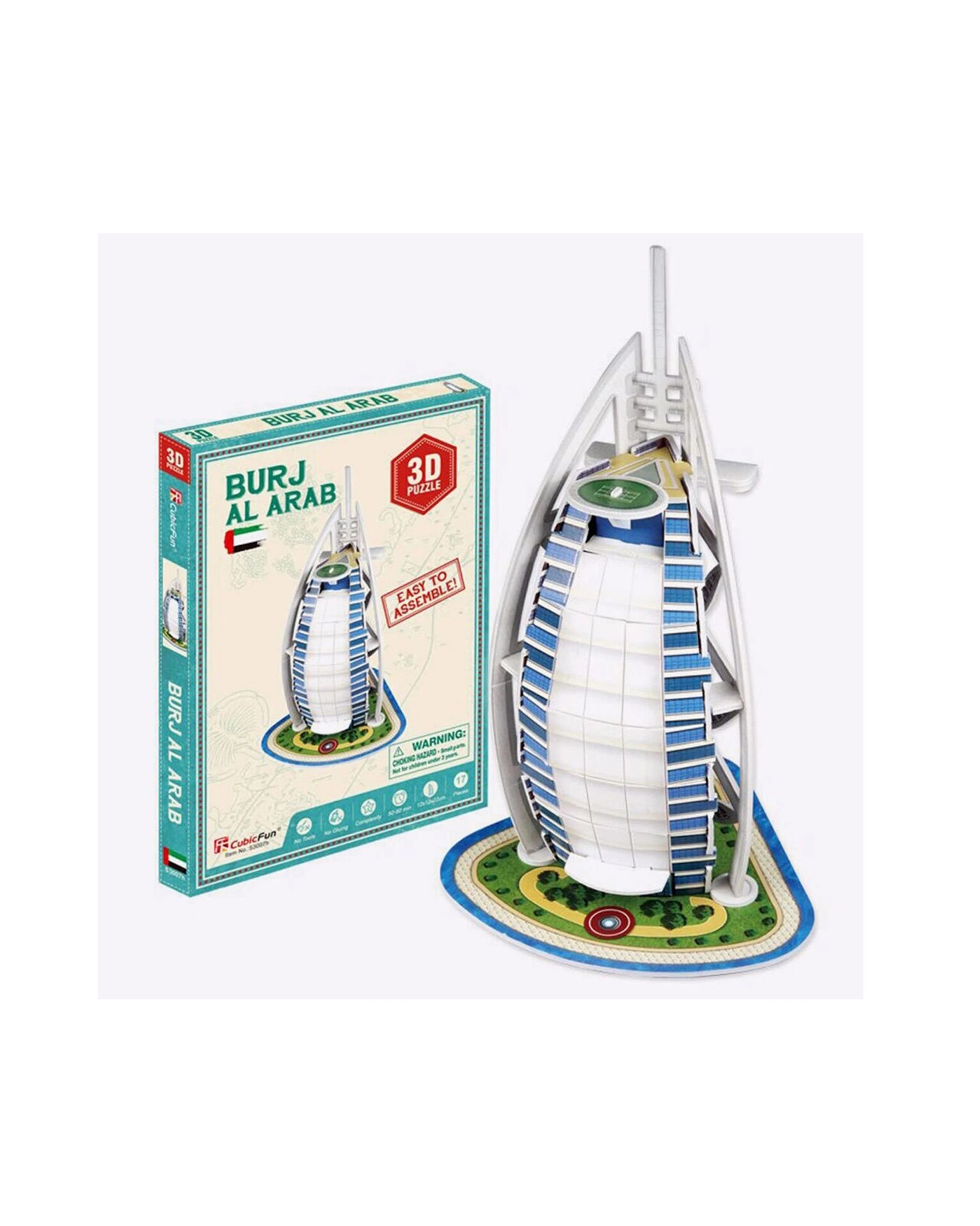 2 CubicFun Burj Al Arab 3D Puzzle Kids Toy Interactive Construction - Multi, 2 of 2