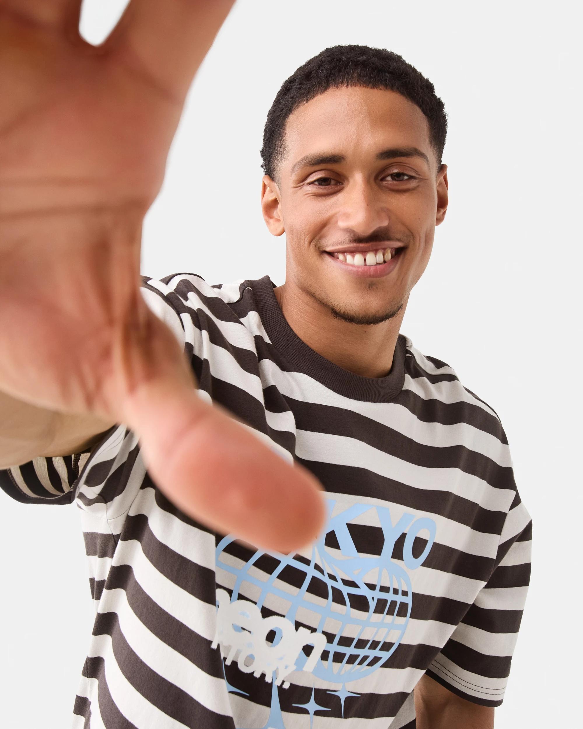 5 Boxy Stripe T-Shirt Brn Tokyo, 5 of 7
