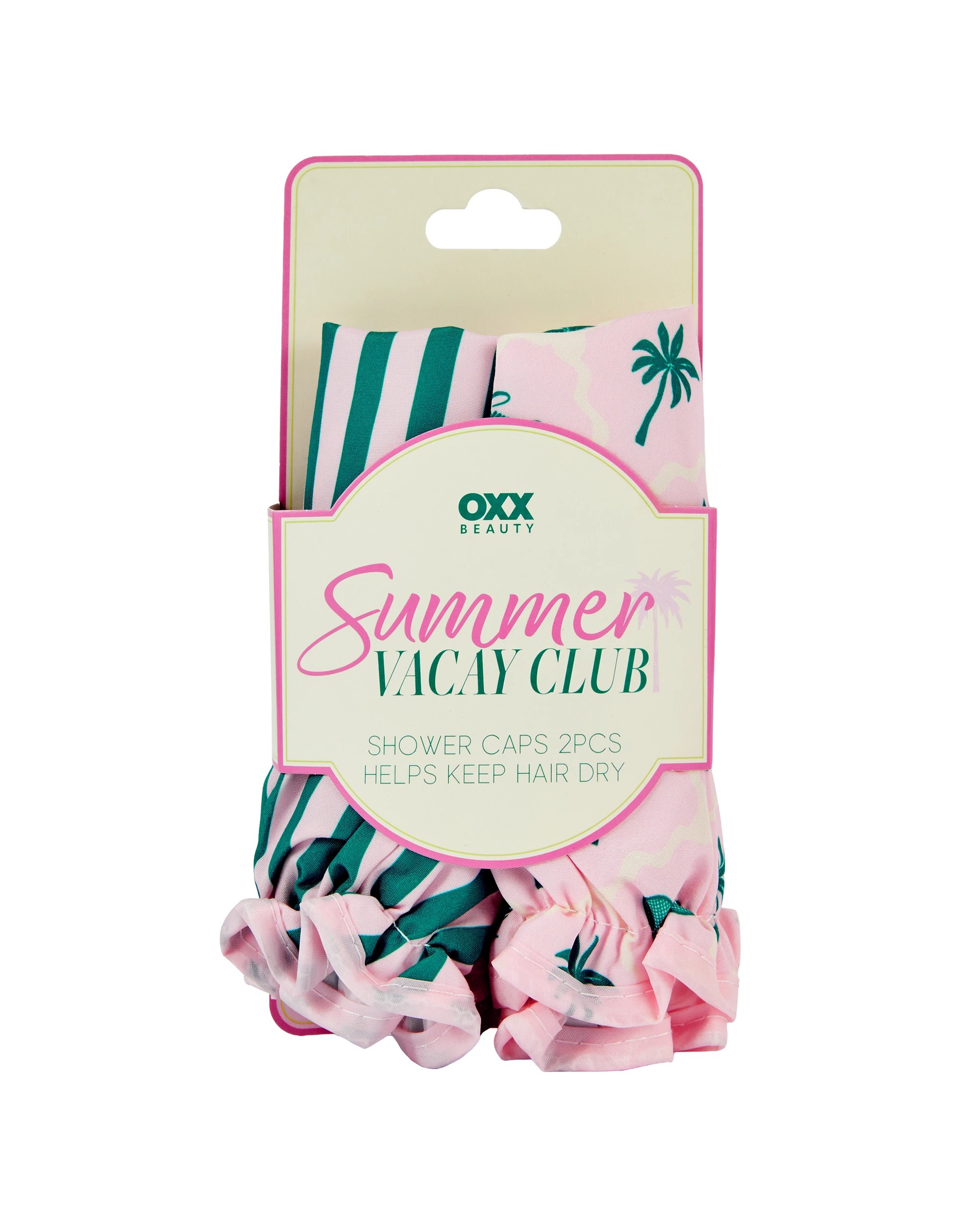 4 OXX Bodycare 2 Piece Summer Vacay Club Shower Caps, 4 of 4