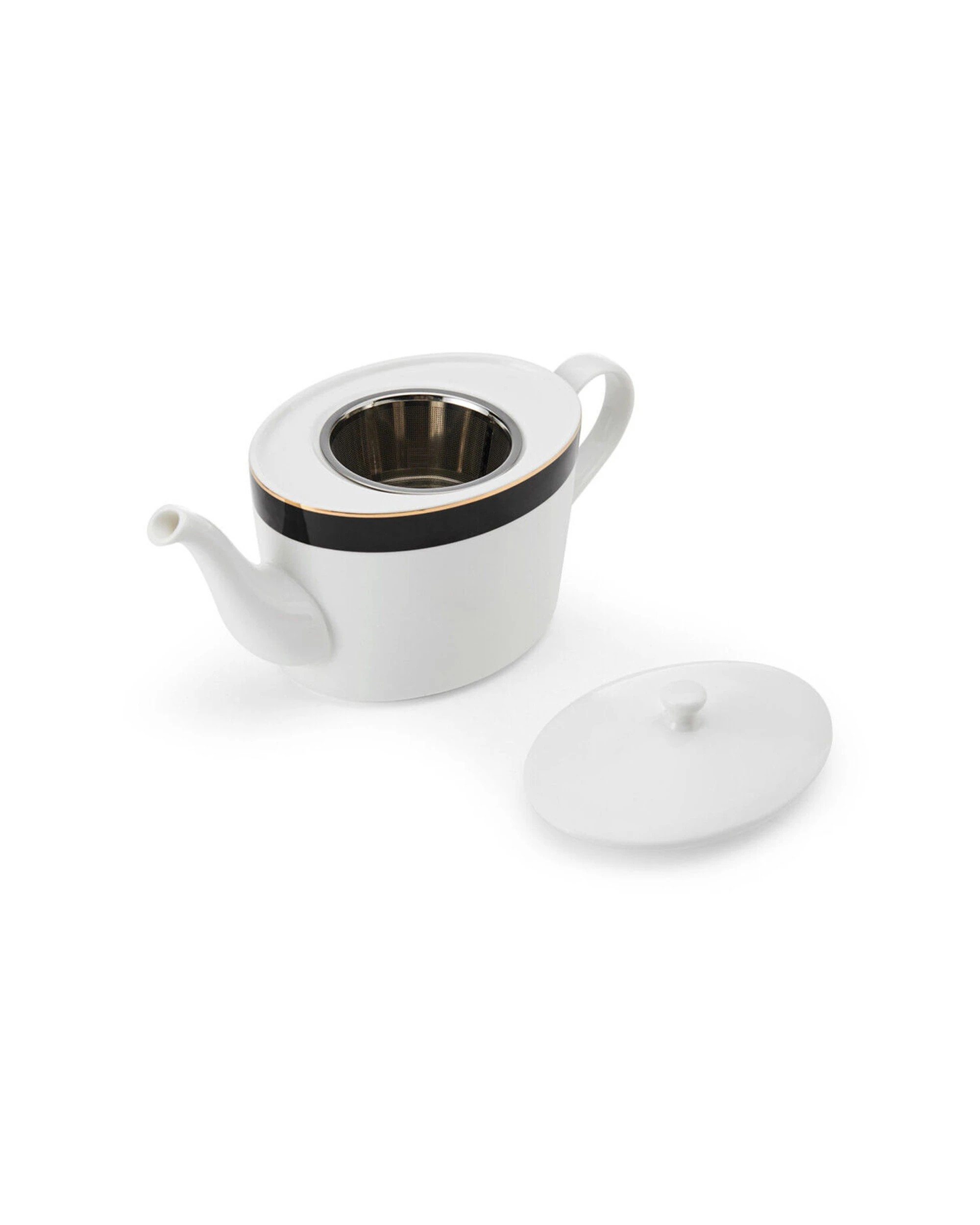 4 Mikasa Luxe Deco Kitchen China 4-Cup Teapot 1.1L - White, 4 of 6