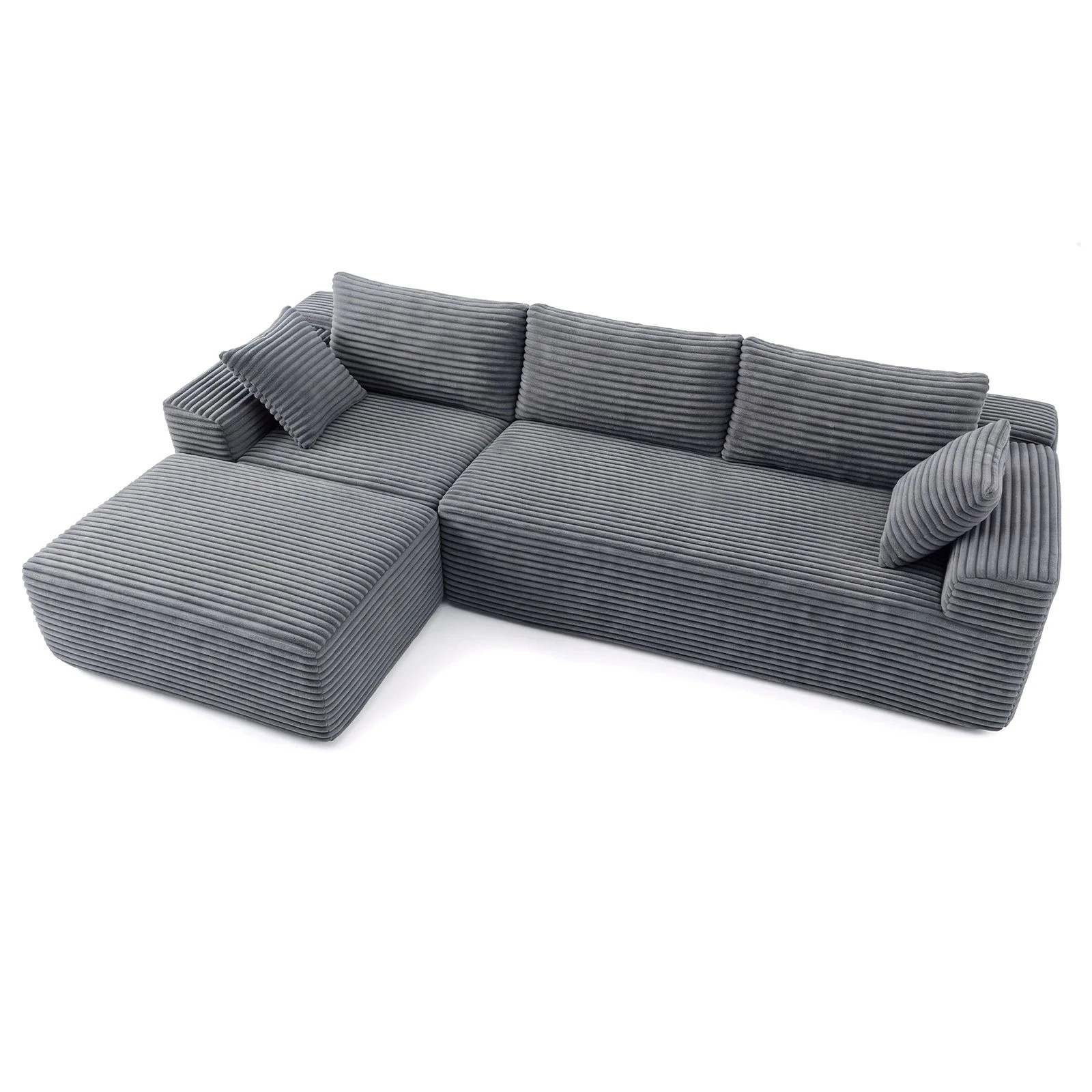 Advwin 278cm Modular Sectional Sofa Convertible L Shape 3 Seater Sofa ...