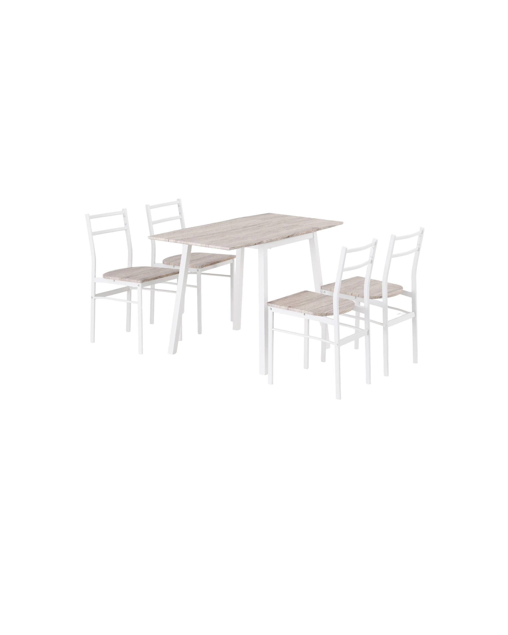 5 Artiss Dining Table and Chairs Set 5pcs Foldable Kitchen Furniture - Natural, 5 of 10