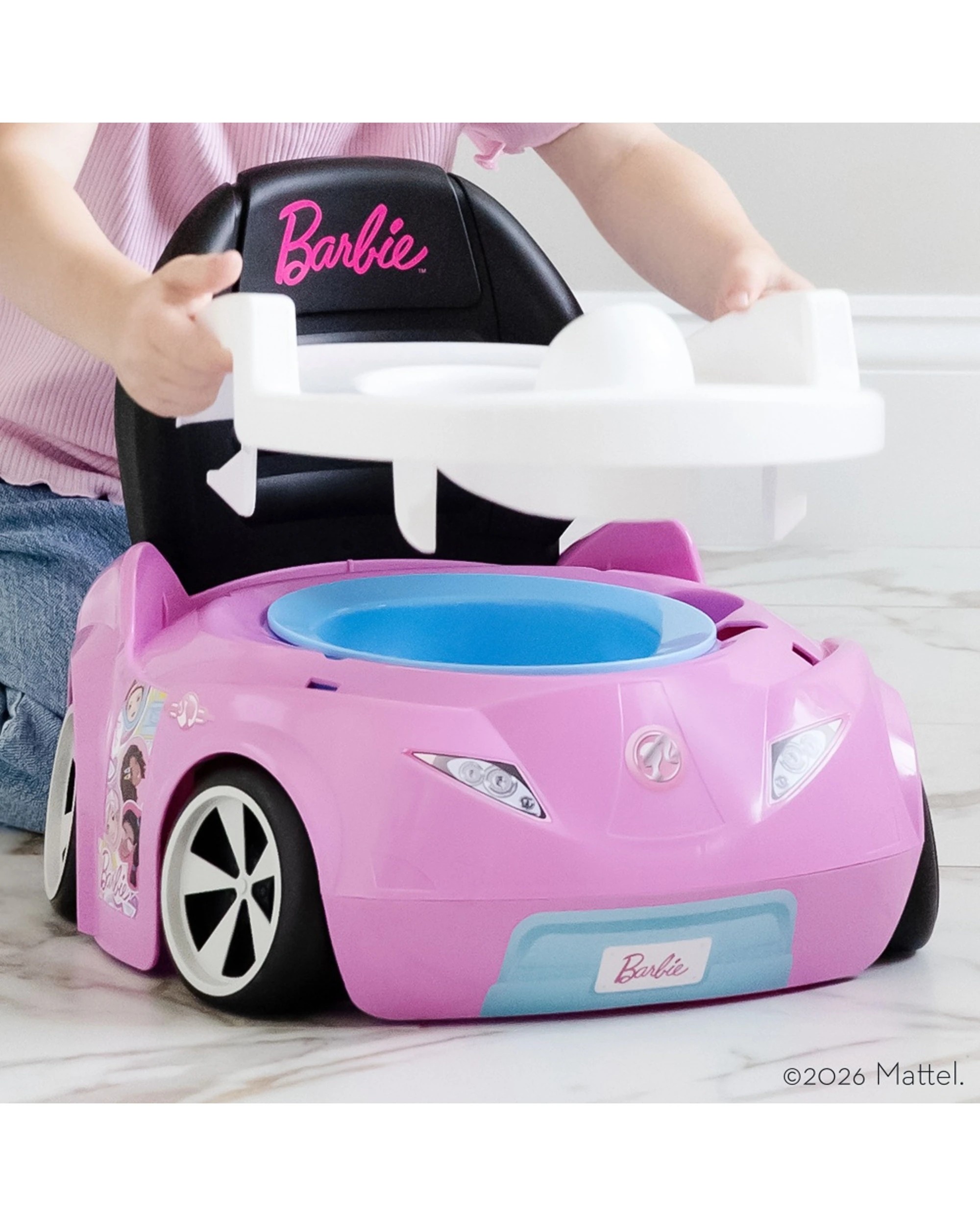 4 Barbie 2-in-1 Convertible Car Transitional Seat Potty Trainer - Pink, 4 of 4