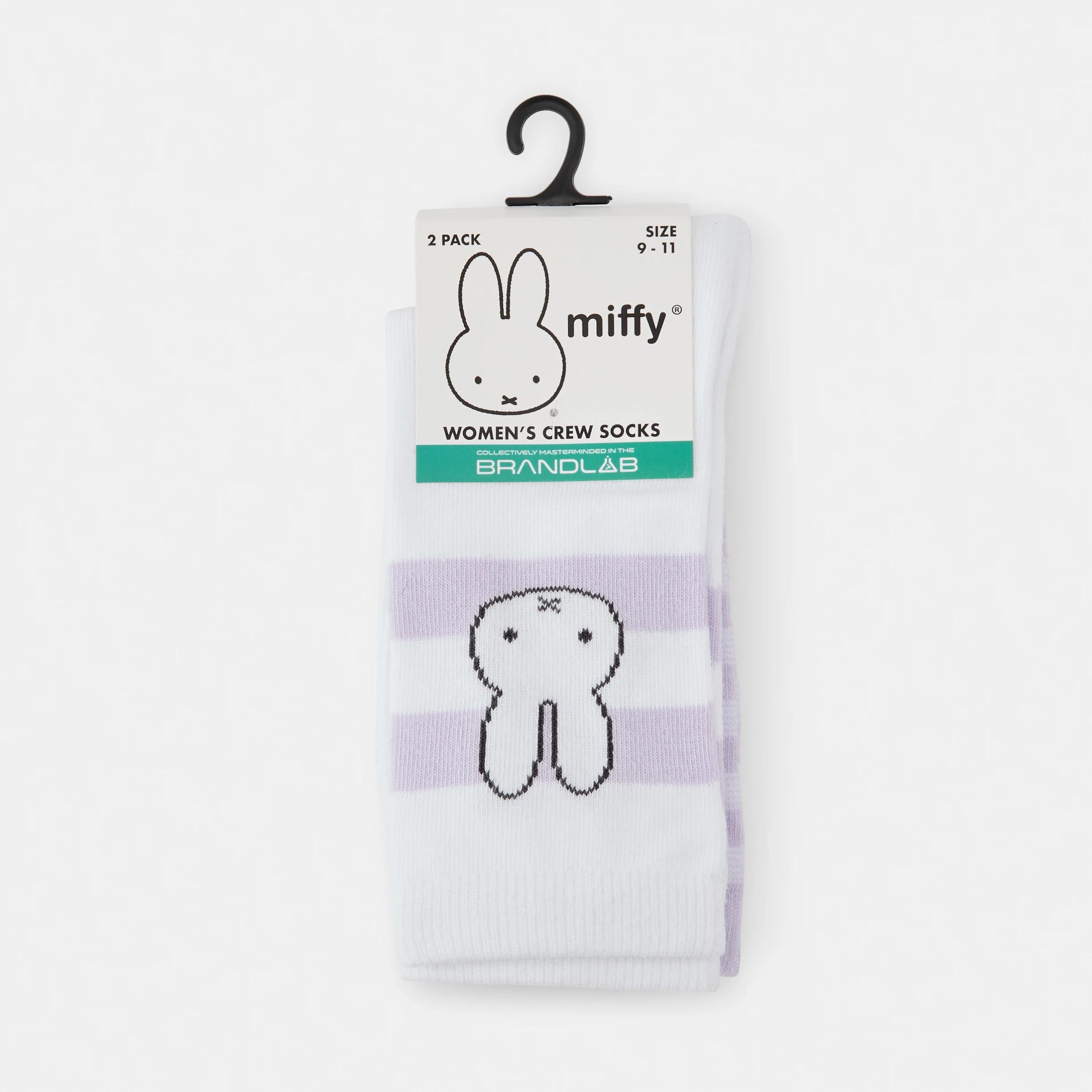 1 2 Pack Miffy License Crew Socks MIFFY, 1 of 3