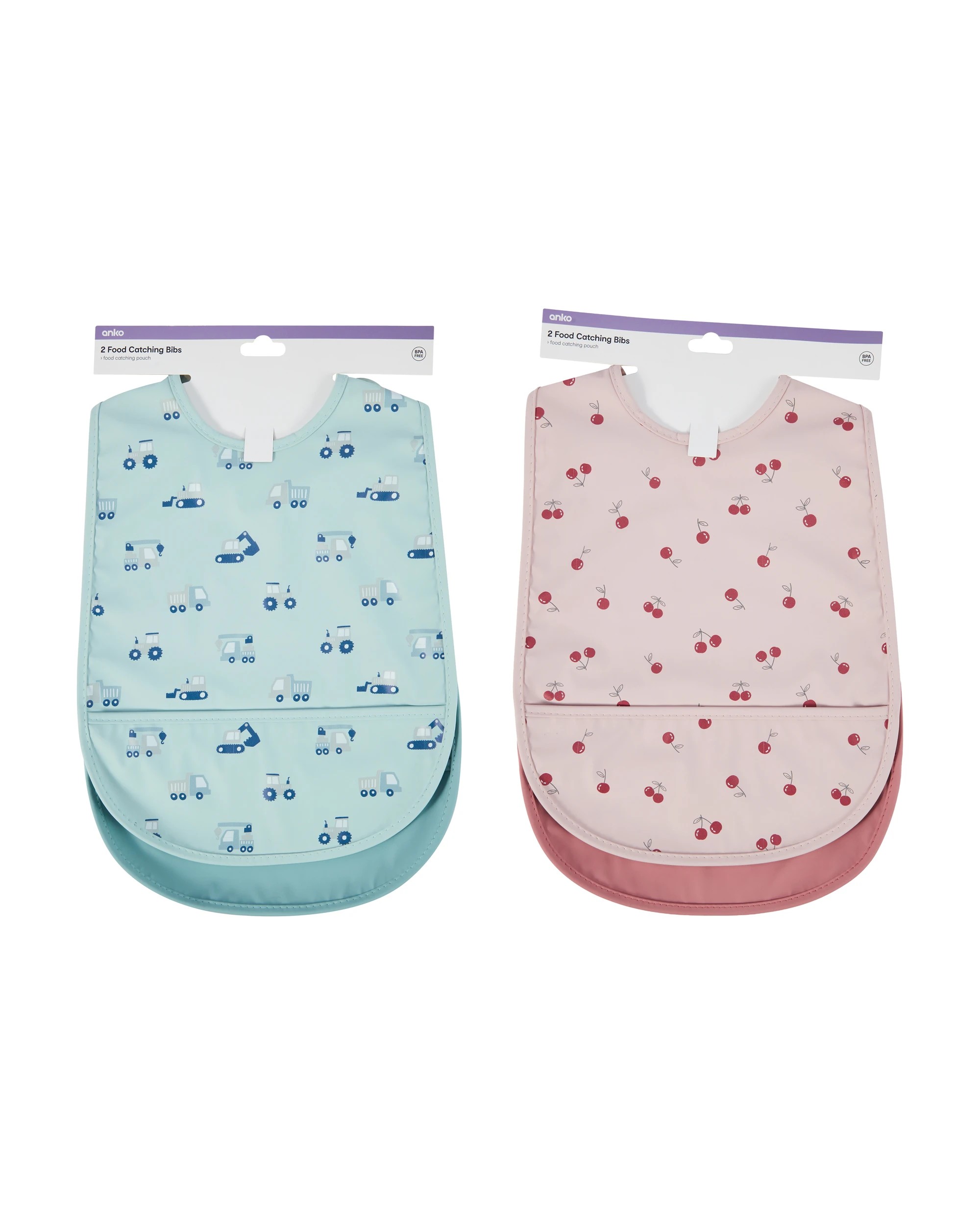 5 2 Pack Food Catching Bibs - Assorted, 5 of 5