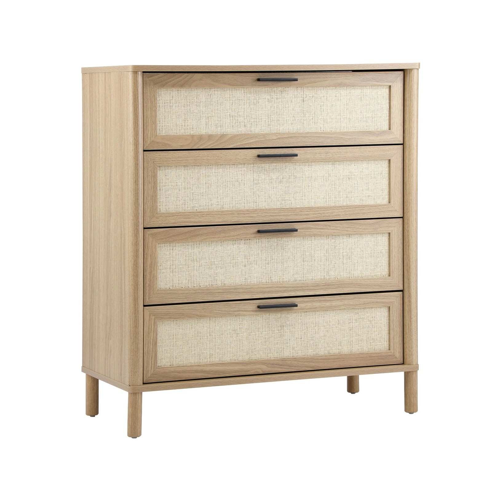 6 Oikiture 4 Chest Of Drawers Dresser Tallboy Storage Cabinet Rattan
 - Natural, 6 of 10