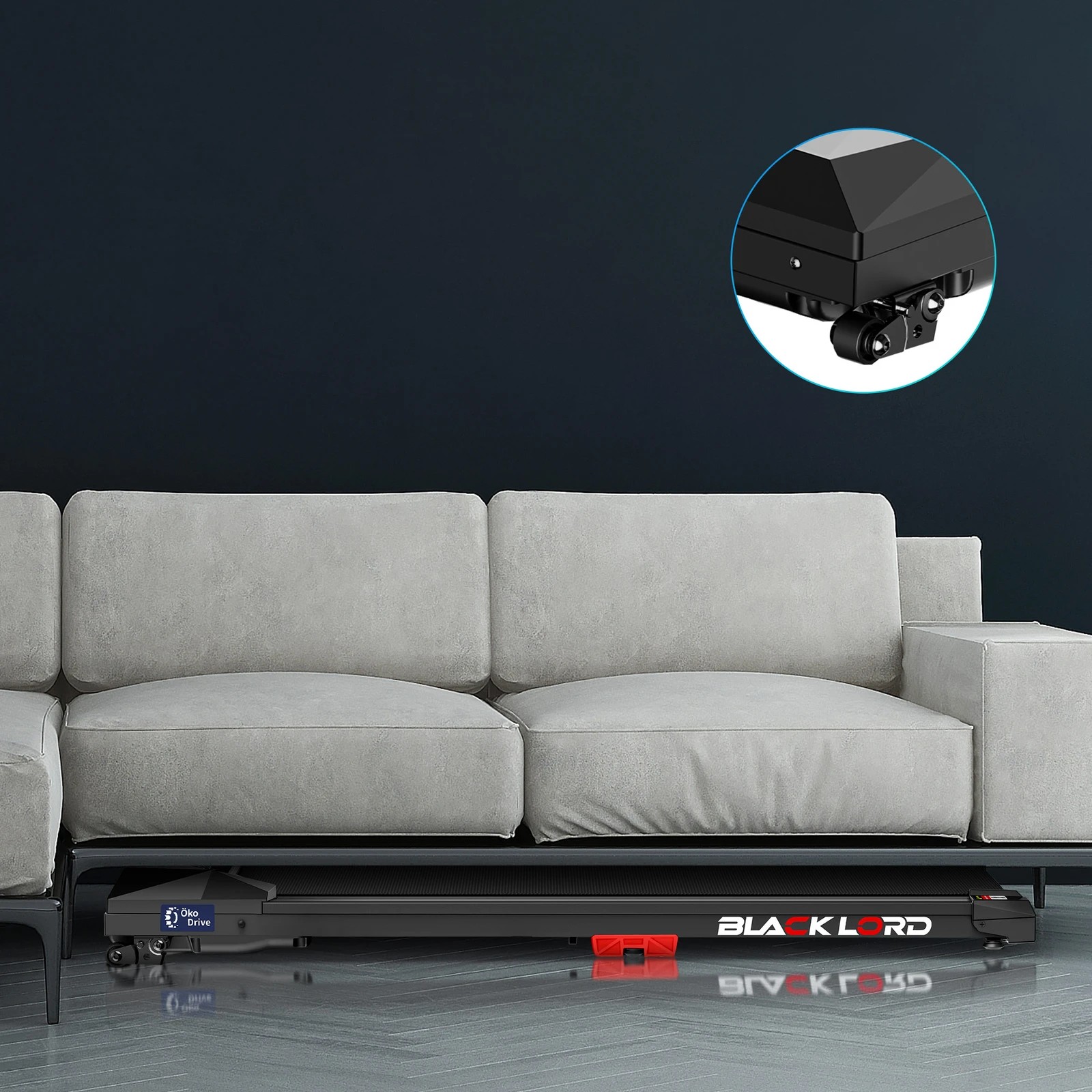 9 Black Lord Treadmill Electric Walking Pad Under Desk Home Fitness Incline - Black, 9 of 10