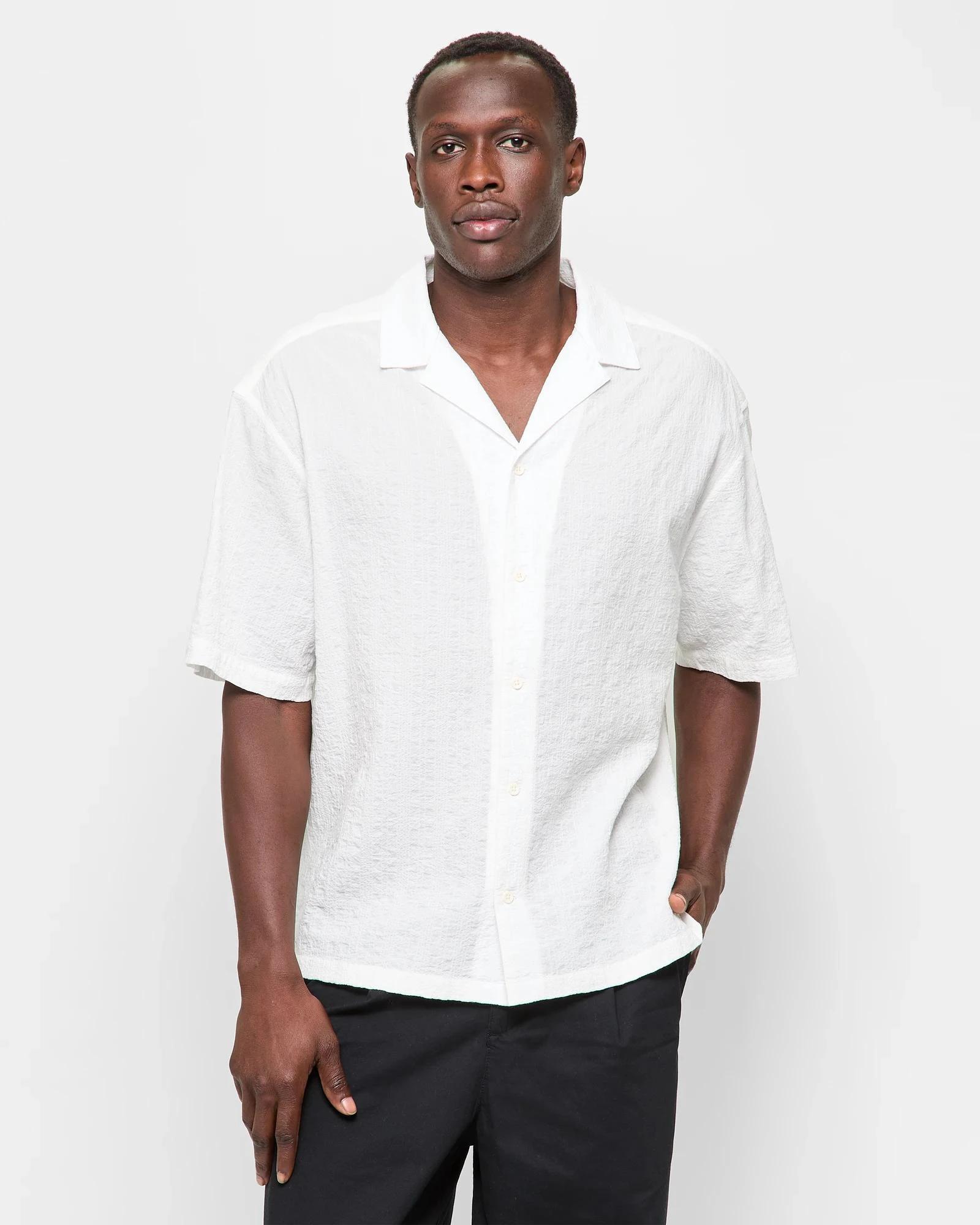 1 Short Sleeve Textured Shirt - Commons WHITE, 1 of 5
