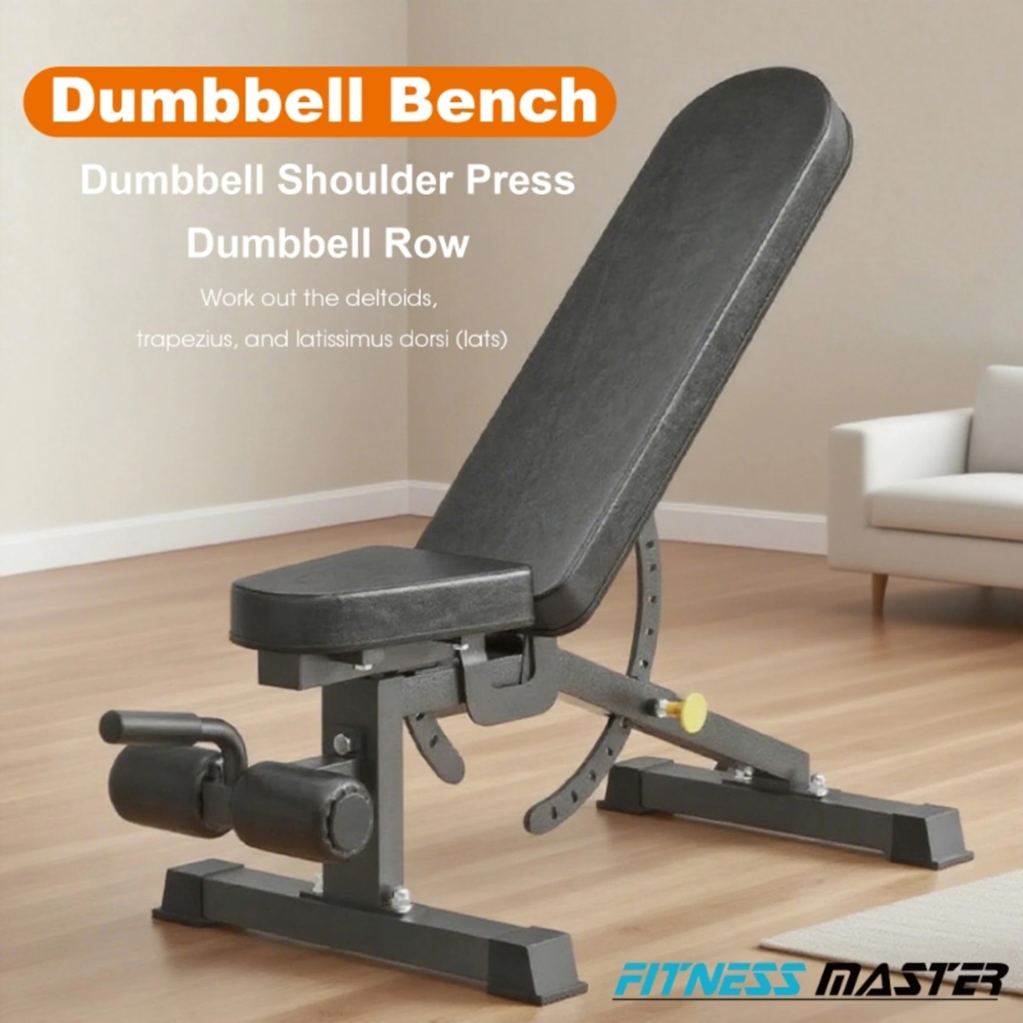 2 Fitness Master Adjustable Weight Bench 14 Backrests Incline Home Workout 1100lbs, 2 of 9