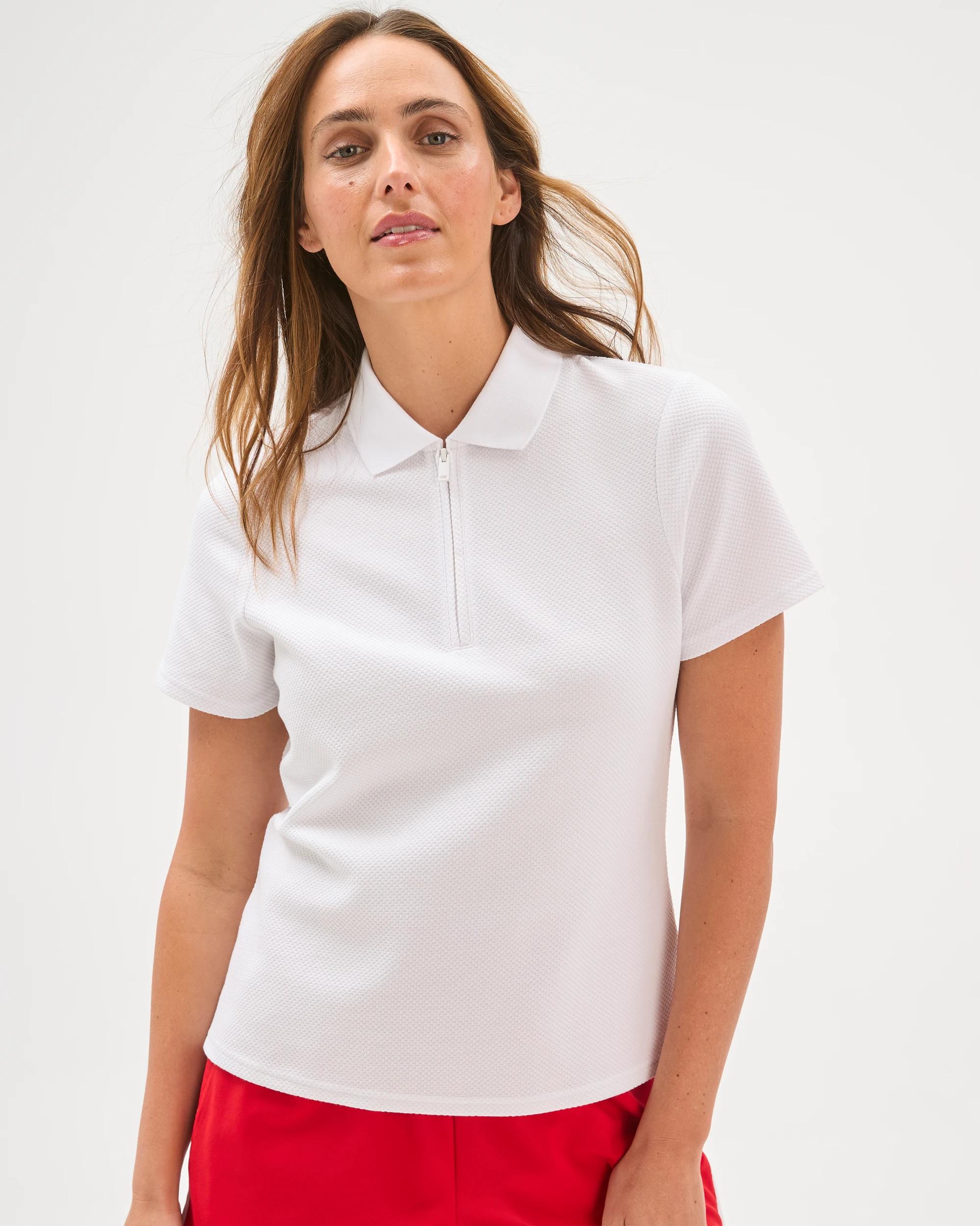 Target Active Australian Cotton Blend Textured 1/4 Zip Polo Top - Kmart