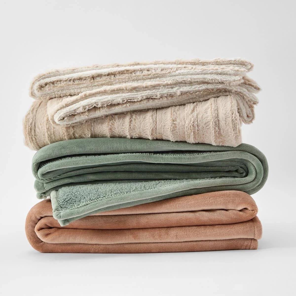 8 Soft Fleece Blanket - Queen/King Bed, Natural, 8 of 8