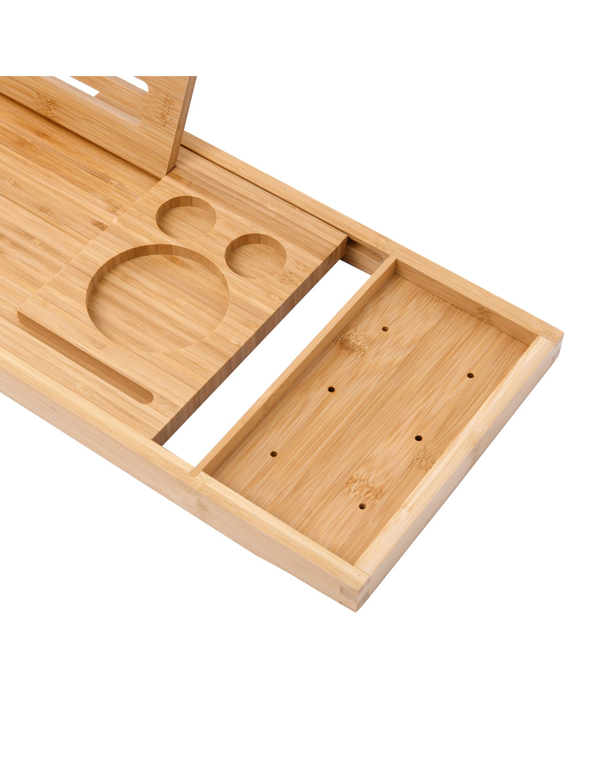 5 Cadence & Co. Bimini Luxe Adjustabe Bamboo Bath Caddy - Natural, 5 of 5