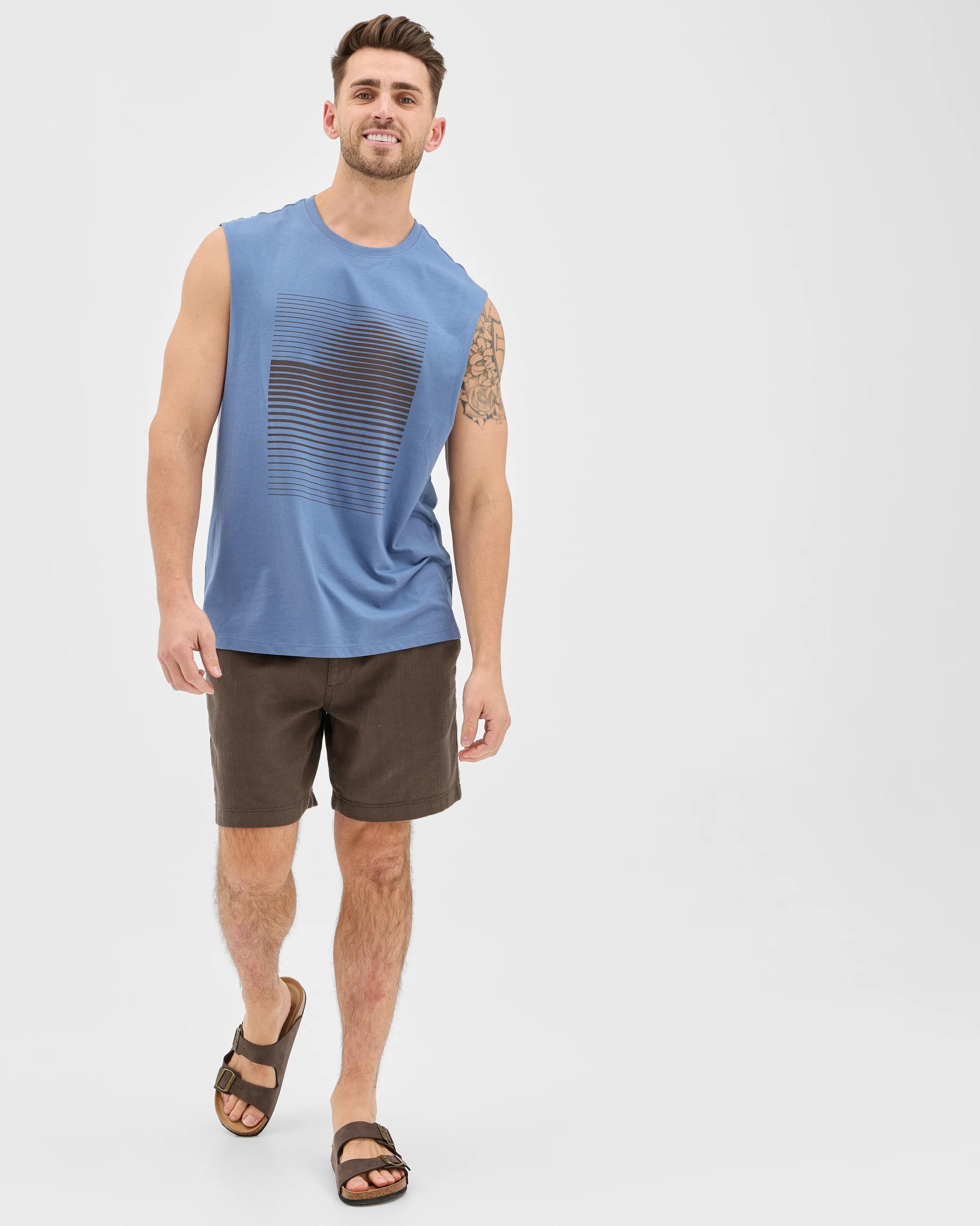 2 Target Man Australian Cotton Tank Top BLUE HORIZON, 2 of 7