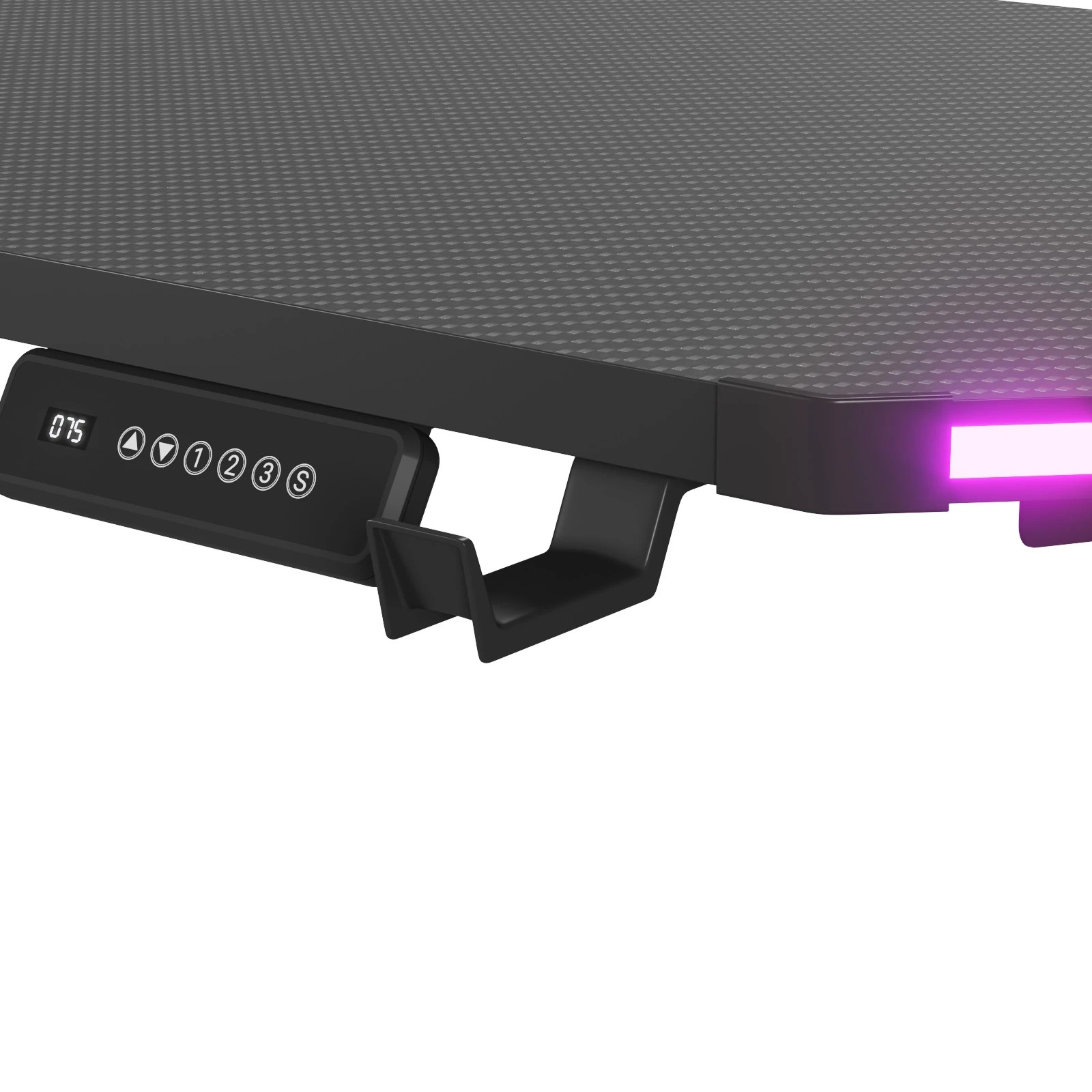 2 Advwin Electric Standing Gaming Desk Rgb Led Height Adjustable - Black, 2 of 5