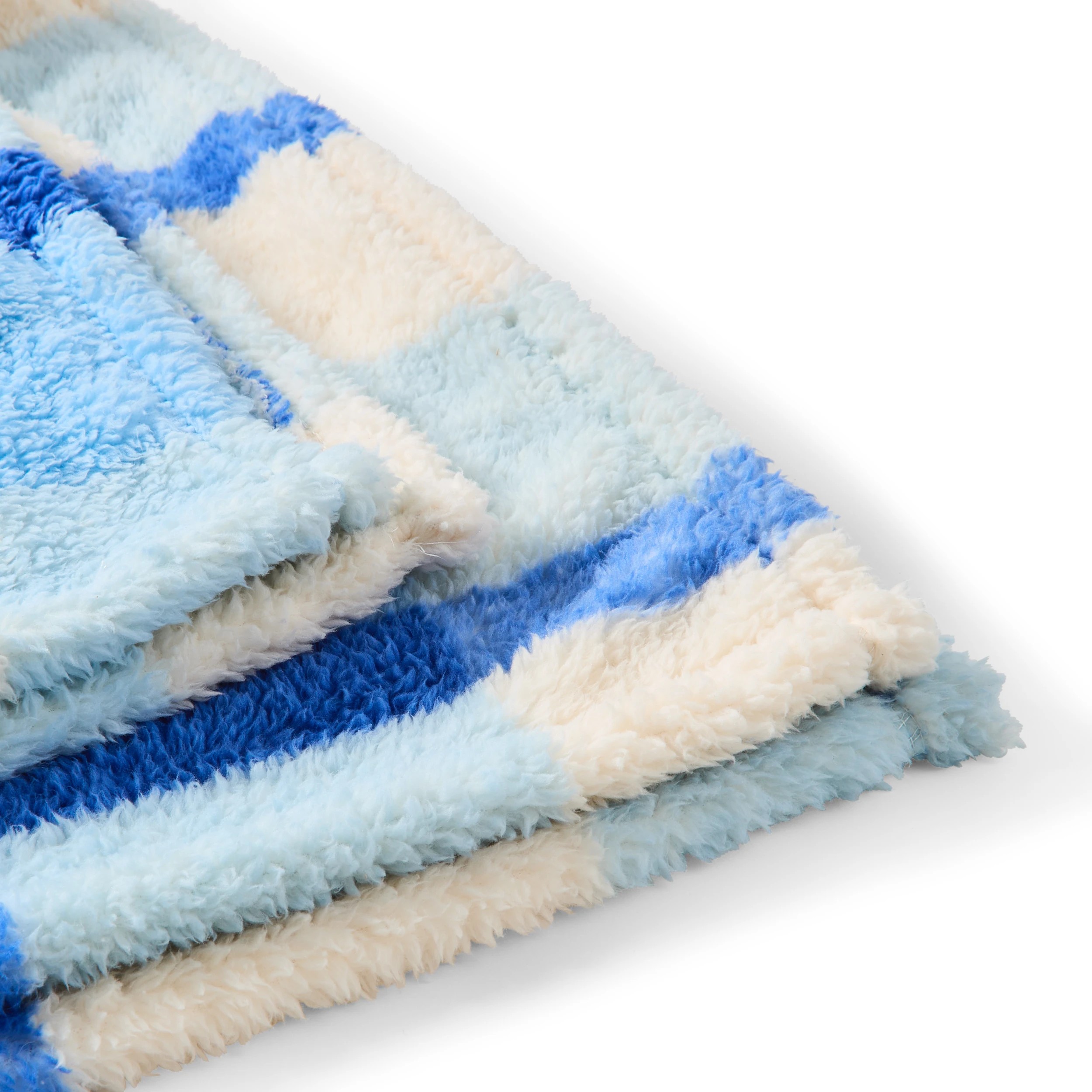 5 Check Teddy Fleece Throw - Blue, 5 of 6