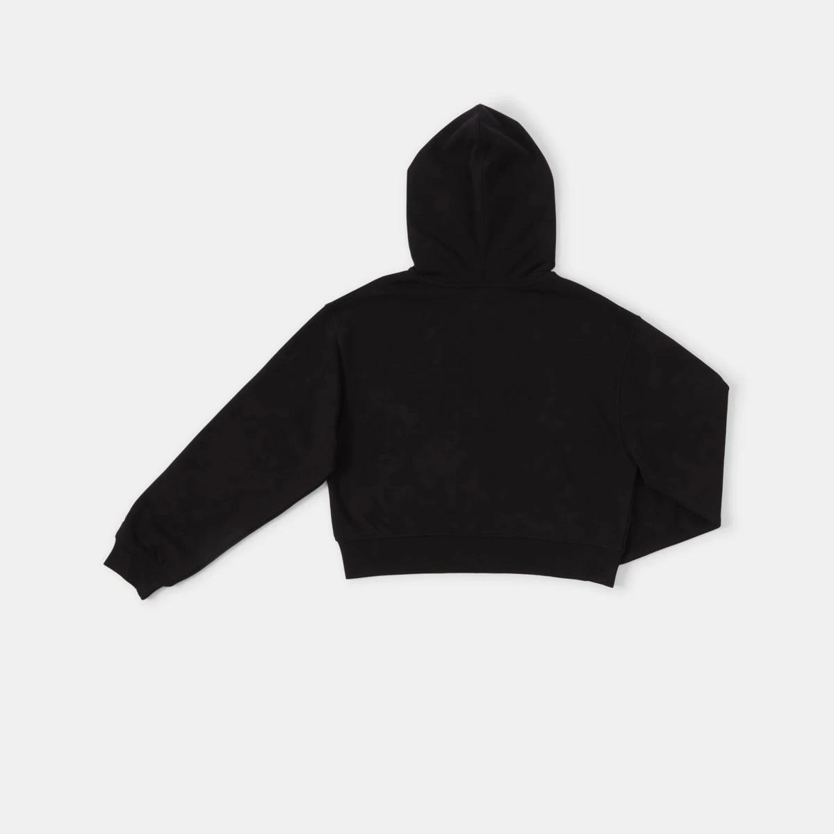 10 Cropped Zip Through Hoodie Black, 10 of 10