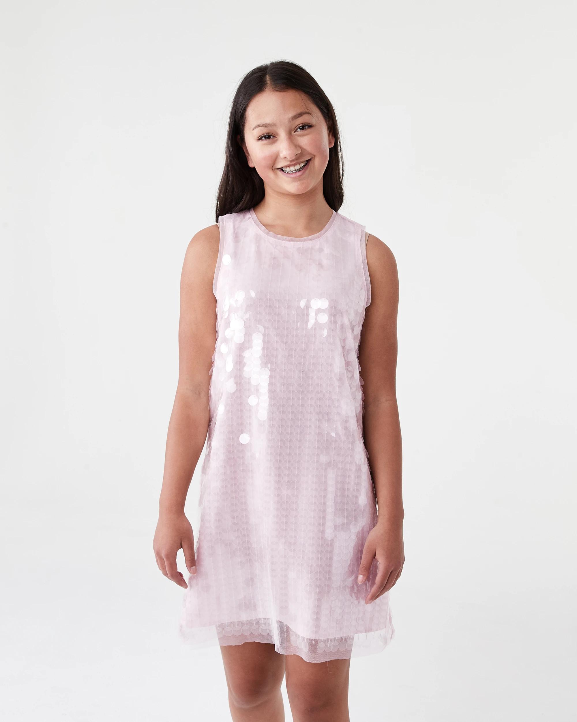 1 Sequin Dress Bllet Pink, 1 of 7