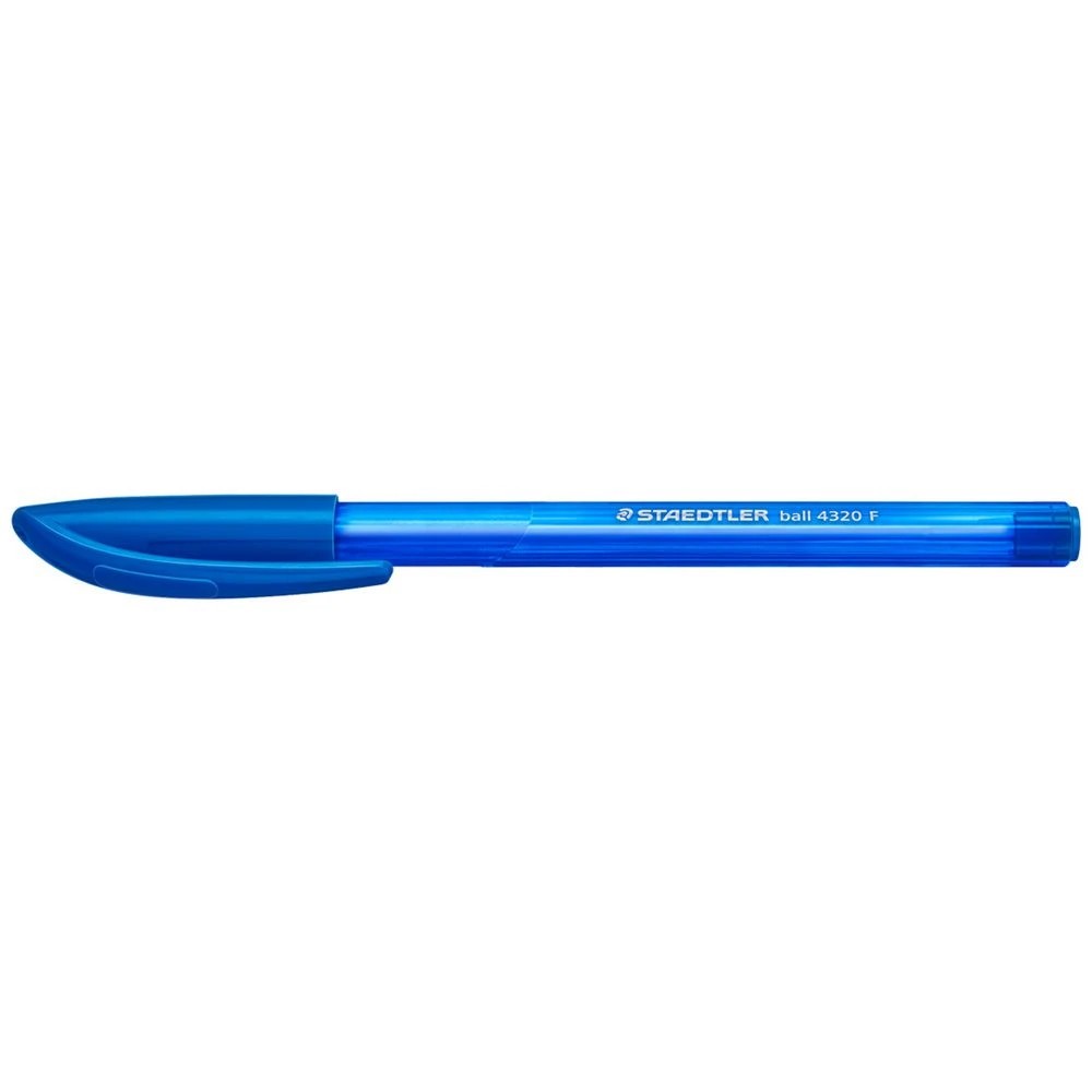 1 Staedtler Stick 4320 Triangular Ballpoint Pen 0.7mm Blue, 1 of 2