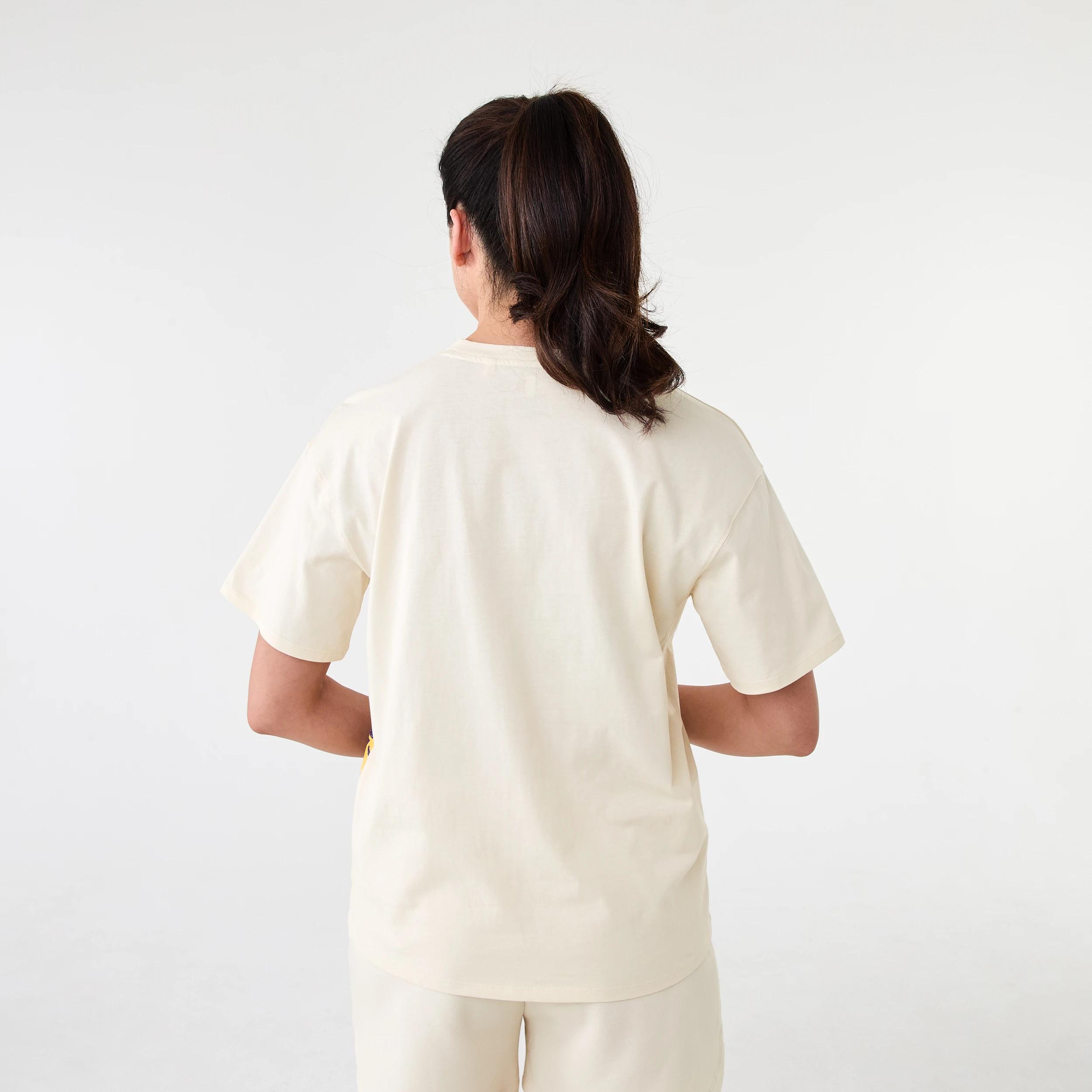 3 Official NBA Lounge T-shirt BEIGE LAKERS, 3 of 10