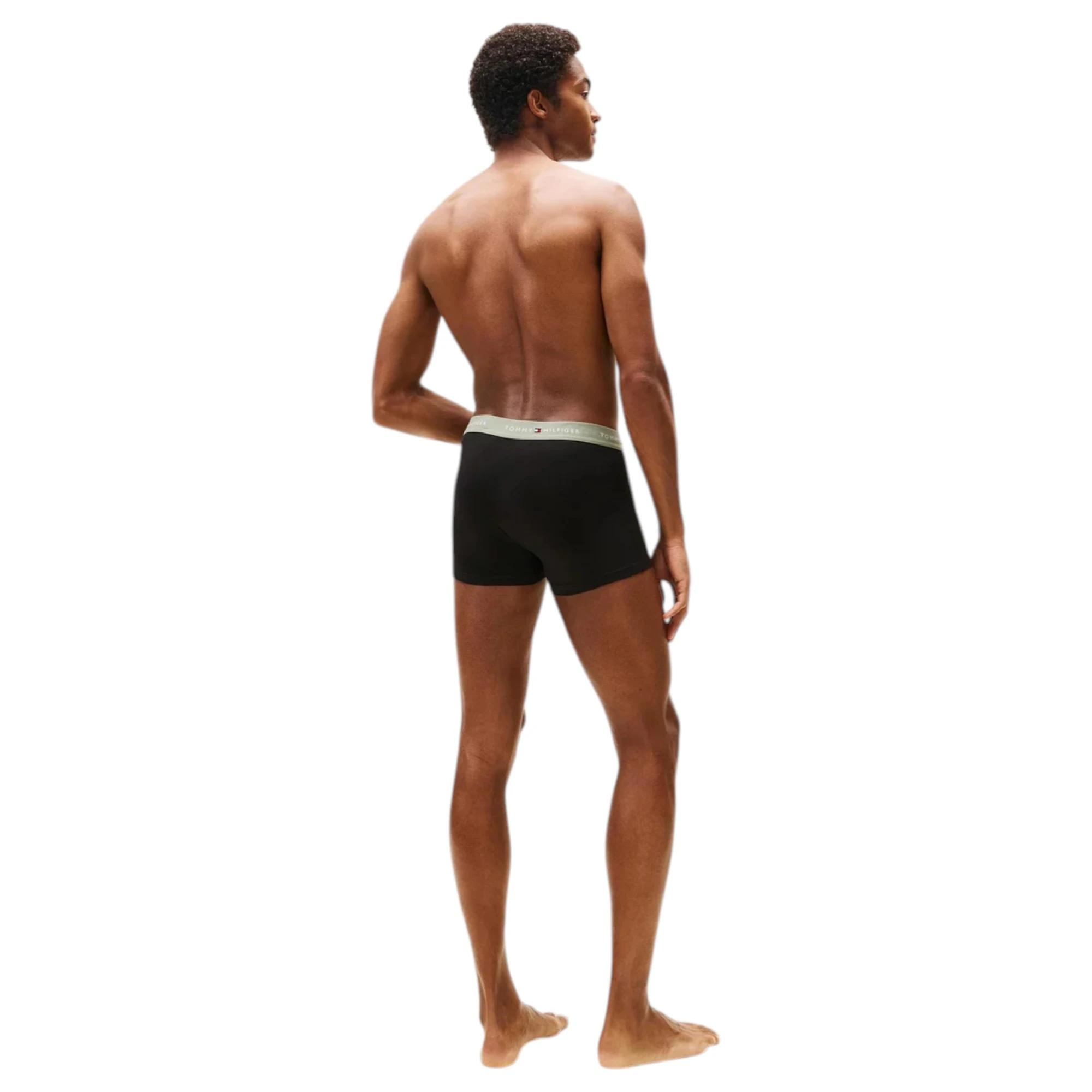 1 Tommy Hilfiger 3 Pack Mens Essential Boxer Cotton Trunks Underwear BLACK MULTI, 1 of 7