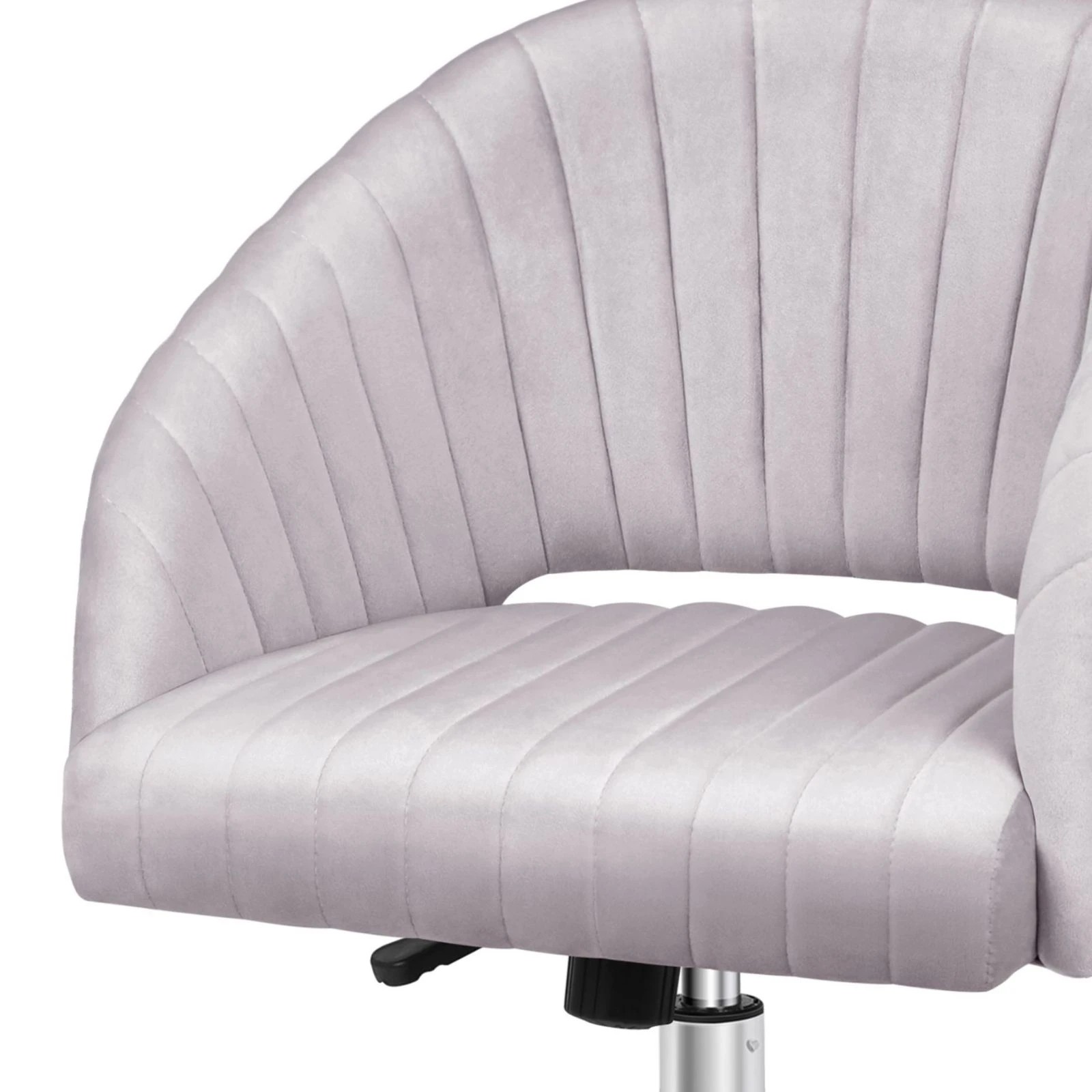 7 Alfordson Velvet Office Chair Swivel Armchair Work Seat Adult Kids - Grey, 7 of 9