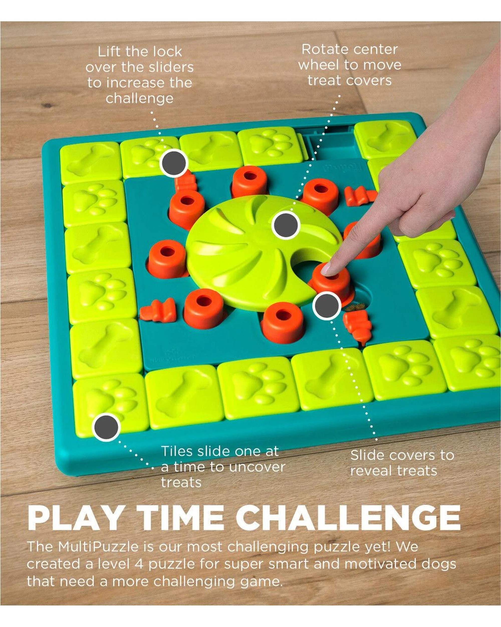 3 Outward Hound Nina Ottosson Dog MultiPuzzle Interactive Treat Puzzle Dog Toy, 3 of 7